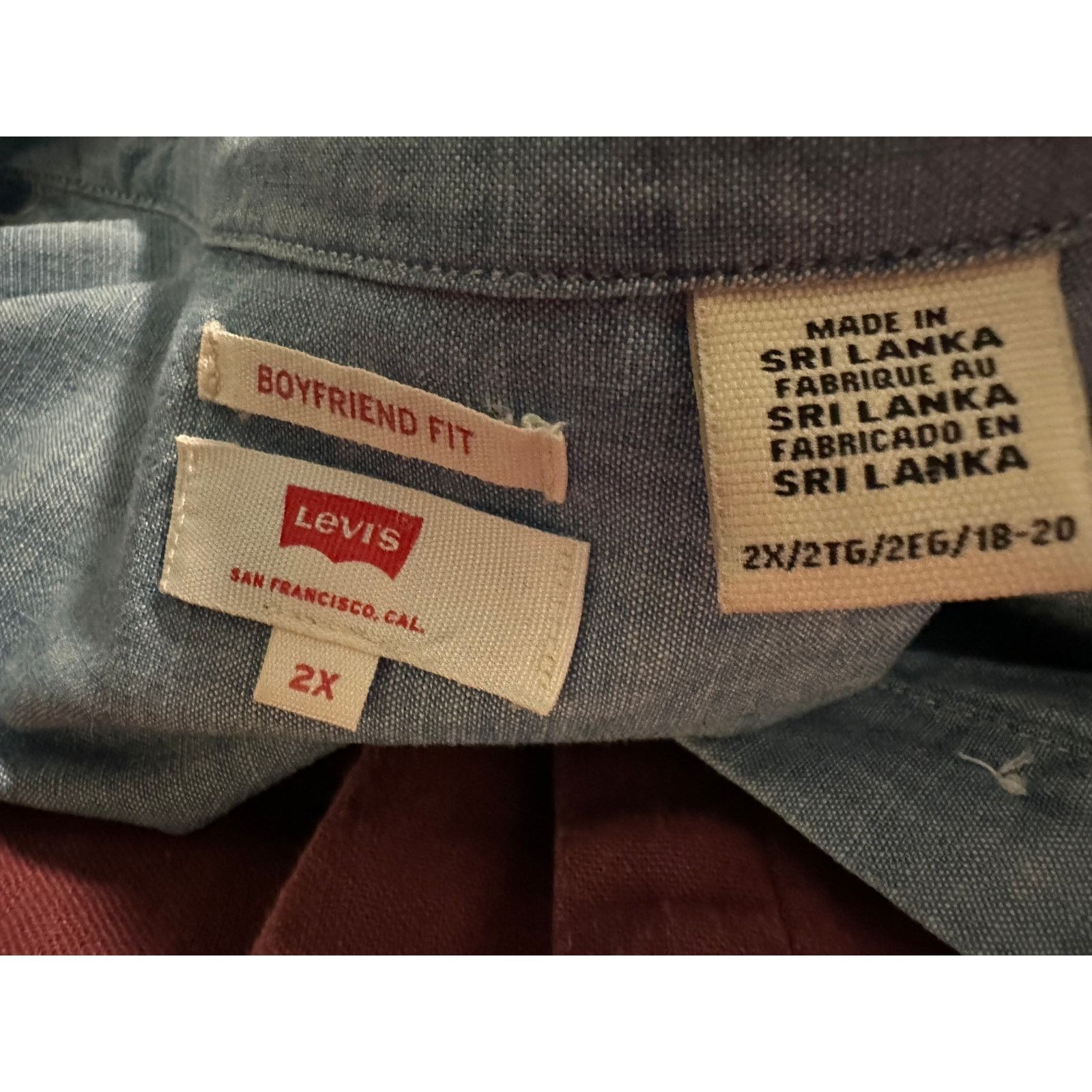 Levi's Levi's One Pocket Boyfriend Fit Denim Shirt Size 18/20 Size XXL / US 16-18 / IT 52-54 - 5 Thumbnail
