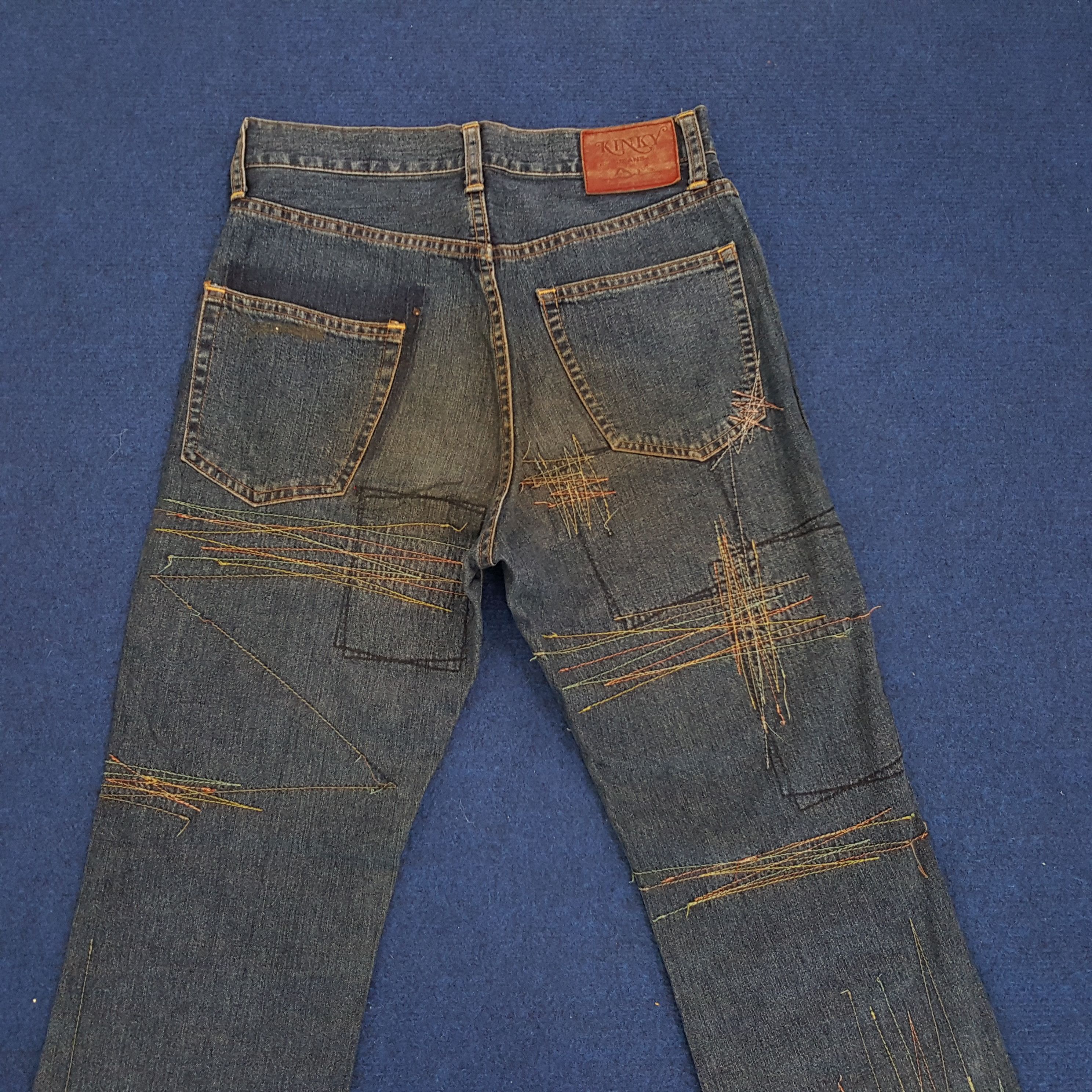 Hysteric Glamour HYSTERIC GLAMOUR Kinky Scratch Stitching Distressed Jeans Size US 28 / EU 44 - 2 Thumbnail