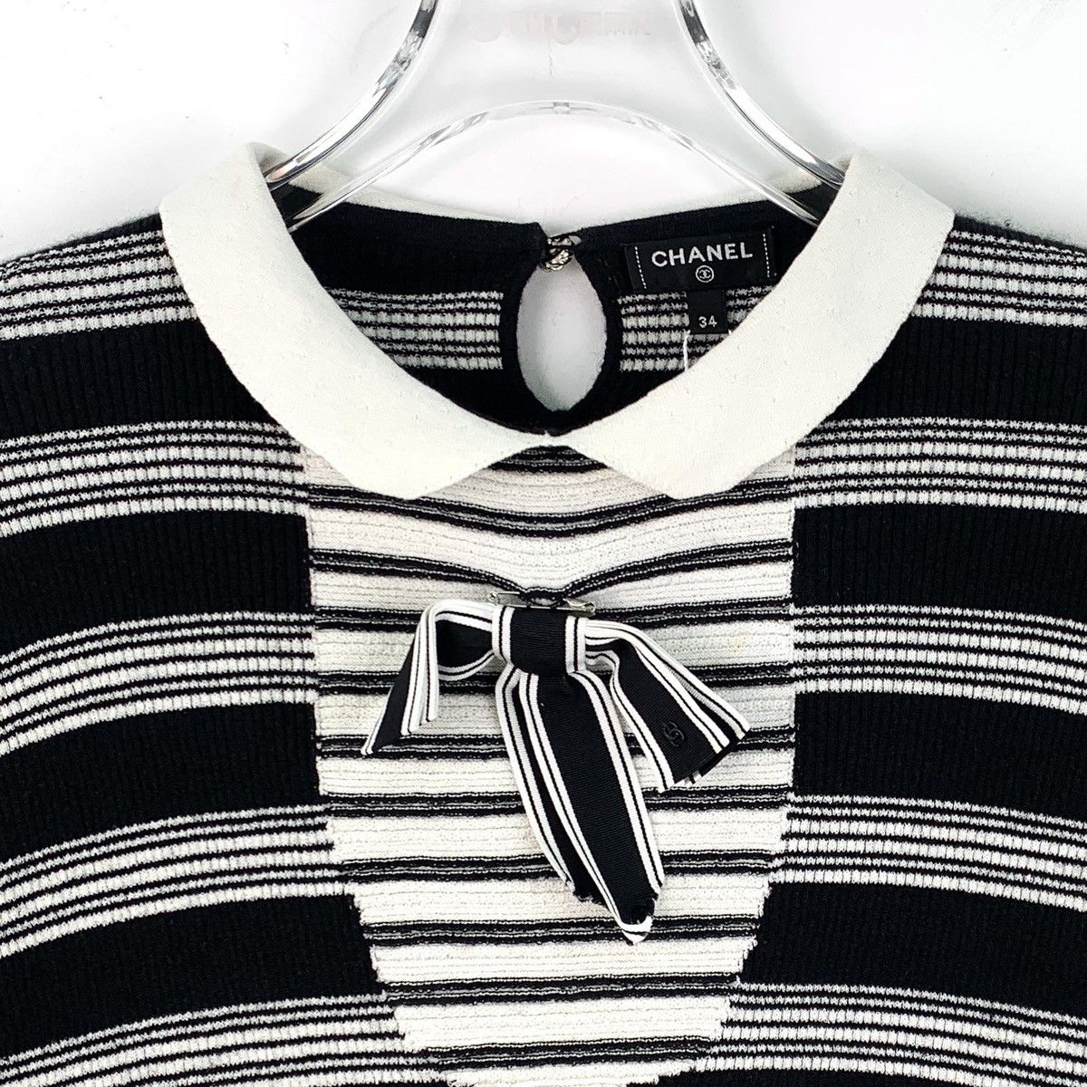 Chanel Chanel Pan Collar Short Sleeve Knit Top K26WX Size XXS / US 00 / IT 34 - 4 Thumbnail