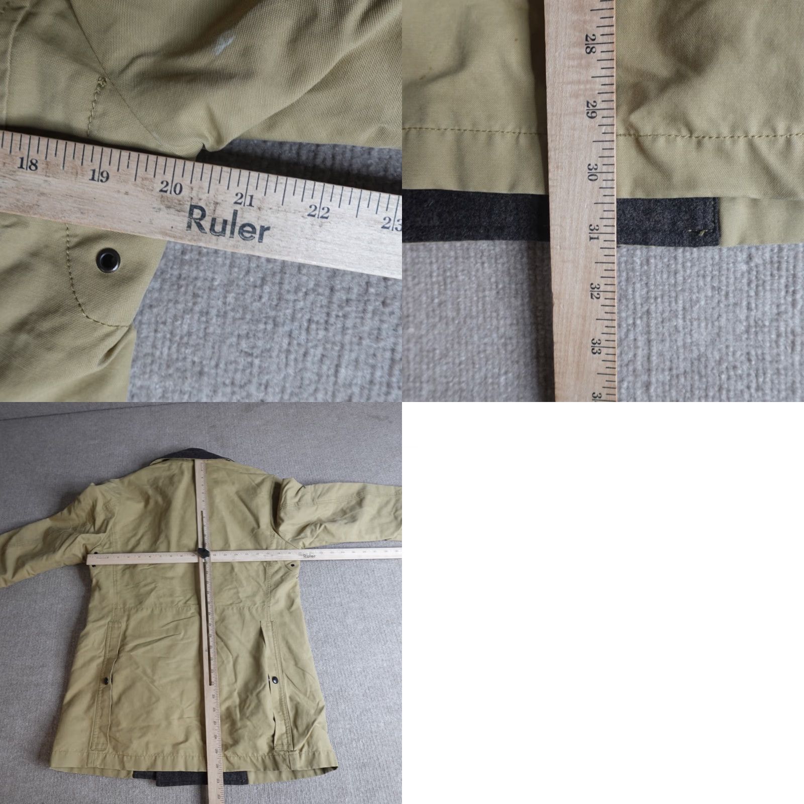 J.Crew J.CREW Mens Jacket Medium Beige Pea Coat Wool Lined Game Pocket Size US M / EU 48-50 / 2 - 9 Thumbnail