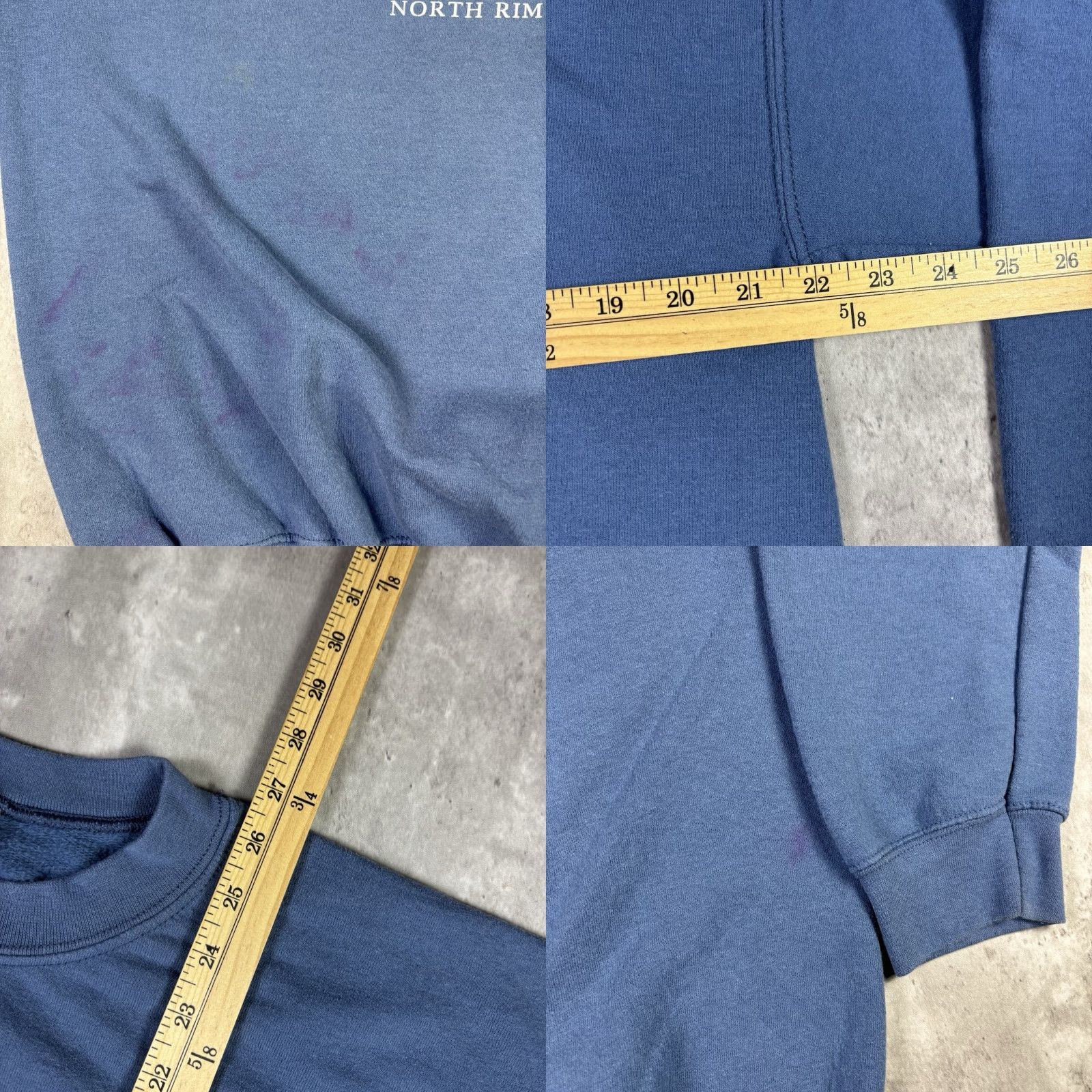 Gildan VINTAGE Grand Canyon Sweatshirt M Adult Blue Cotton Graphic Print 90s Gildan Heavyweight Pullover Men Size US M / EU 48-50 / 2 - 8 Thumbnail