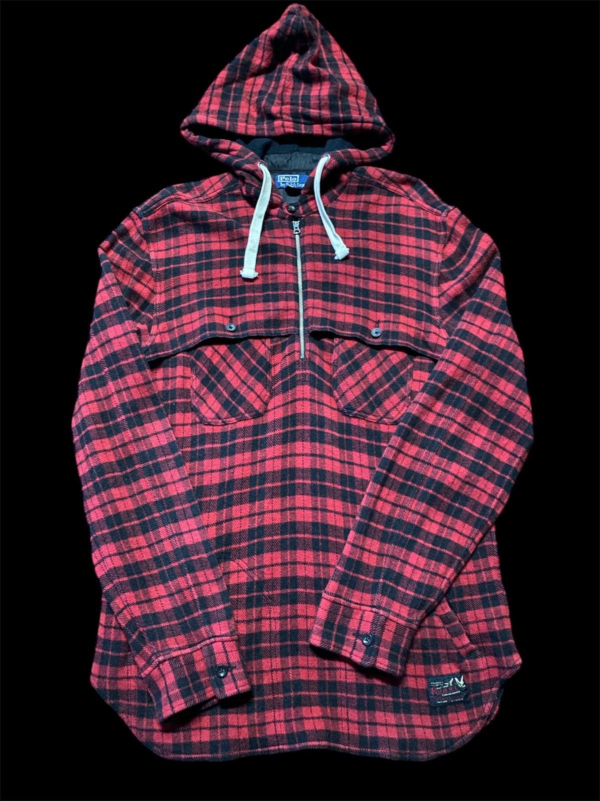 Polo Ralph Lauren ❗️OFFER❗️Polo Ralph Lauren Half Zipper Flannel Hoodie Size US L / EU 52-54 / 3 - 1 Thumbnail