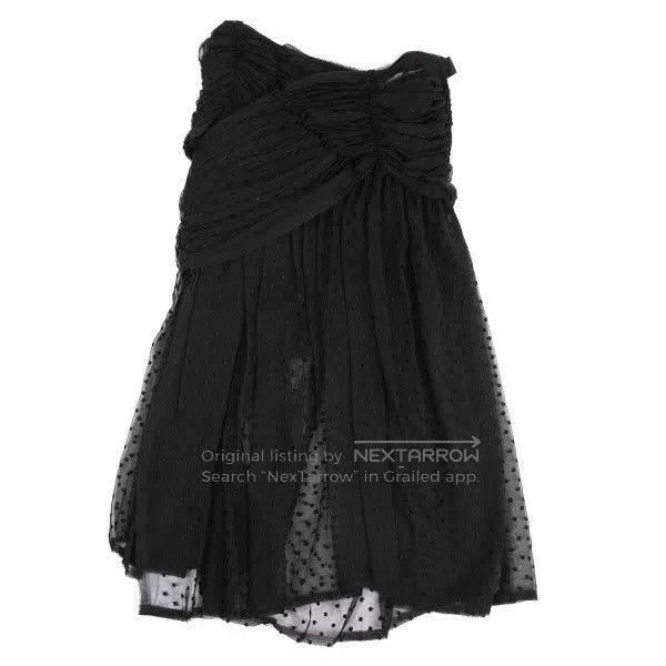 Comme des Garcons Comme Des Garcons size M Black Retro Polka Dot Design Skir Size 23" - 2 Thumbnail