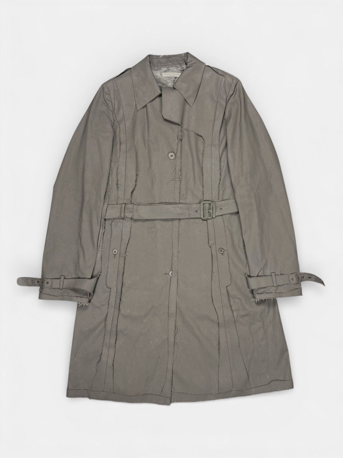 Hussein Chalayan Hussein Chalayan - FW02 Deconstructed Waxed Coat Size US M / EU 48-50 / 2 - 1 Thumbnail