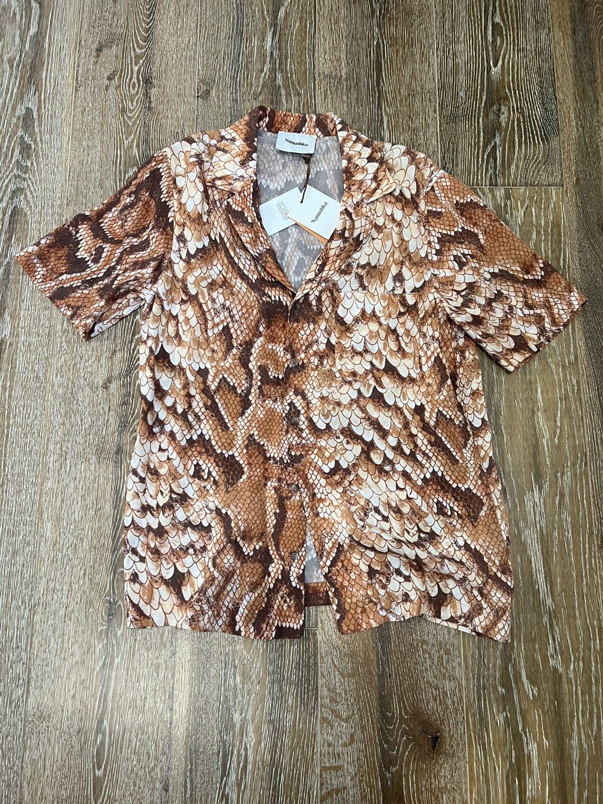 Nanushka Nanushka venci vintage snake cupro camp shirt Size US XS / EU 42 / 0 - 1 Thumbnail