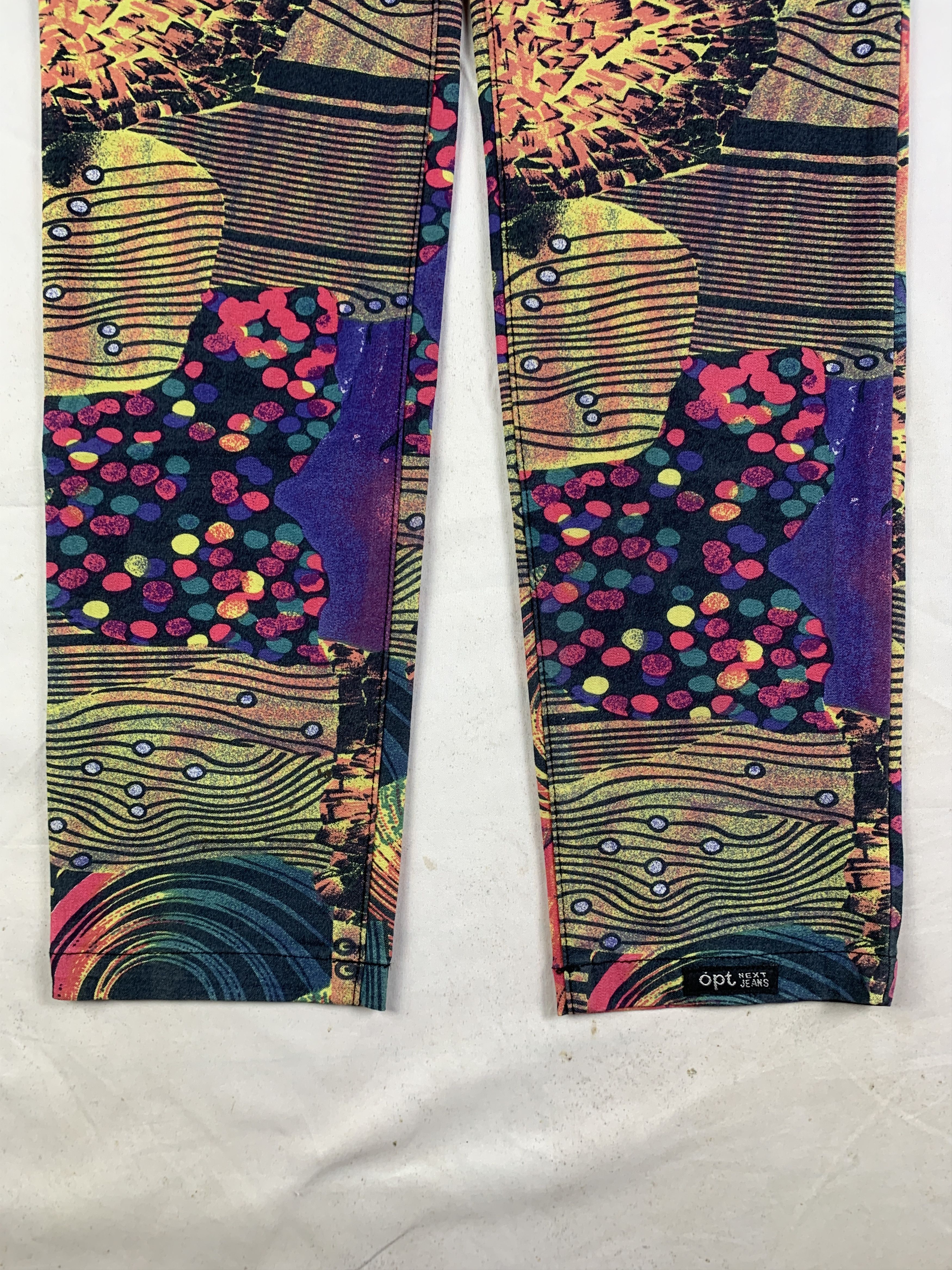 Japanese Brand opt Jeans Multicolor Art Relax Pants (26-27) Size 27" / US 4 / IT 40 - 5 Thumbnail