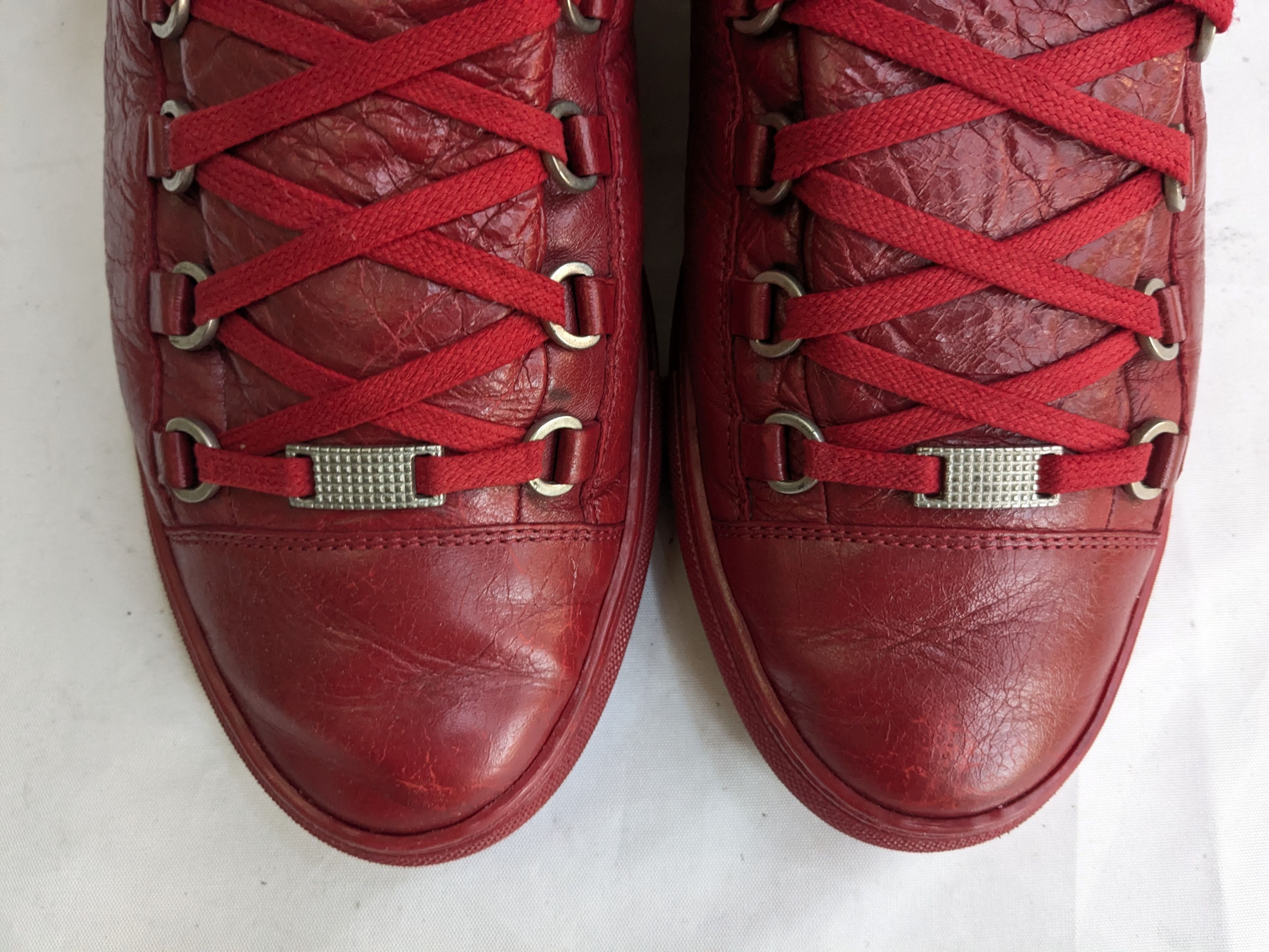Balenciaga Balenciaga Arena Red 11 Leather High Tops Size US 11 / EU 44 - 5 Thumbnail