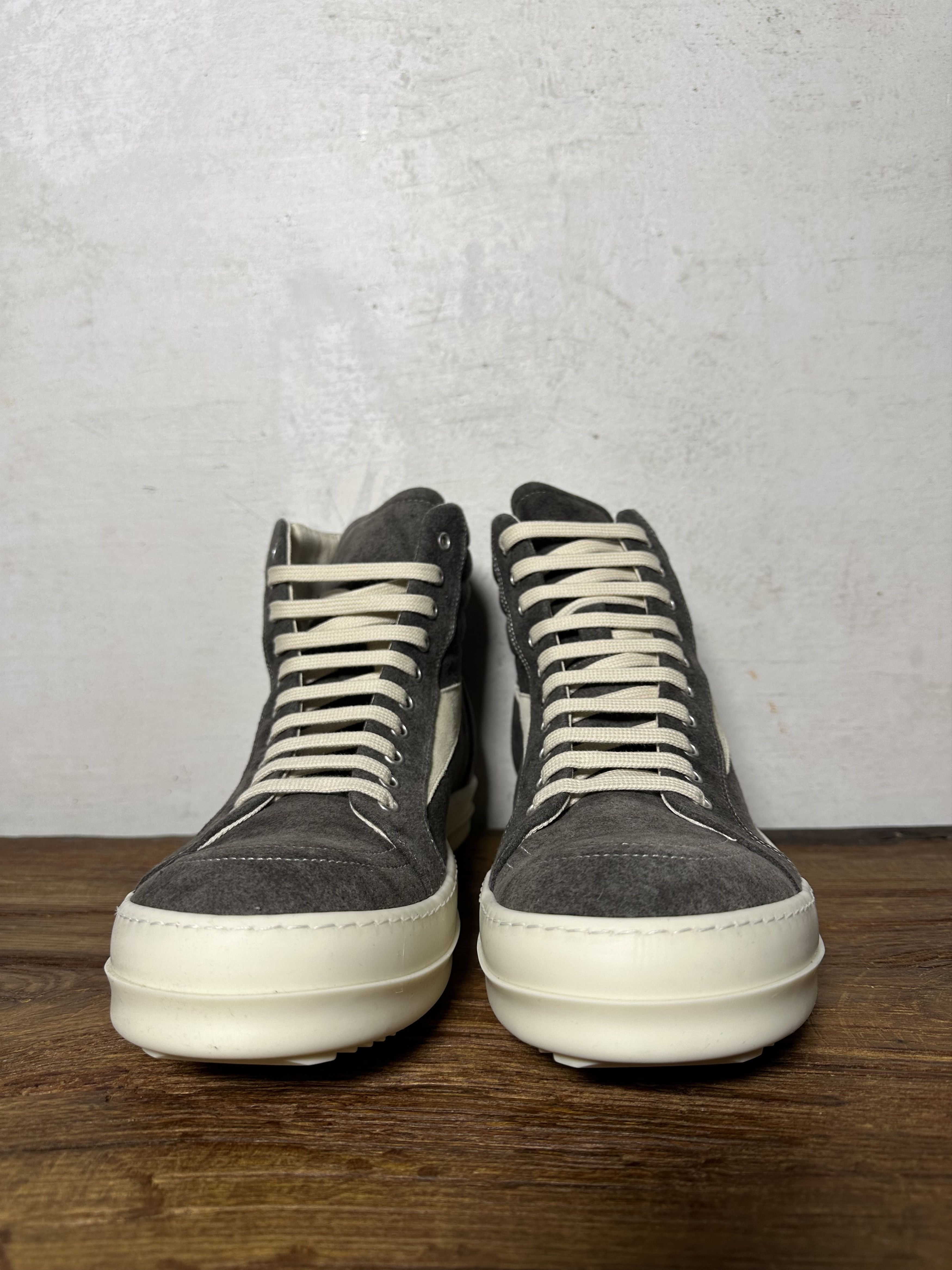 Rick Owens Drkshdw Rick Owens DRKSHDW Vitnage High Top Sneakers Dust Size US 12 / EU 45 - 4 Thumbnail