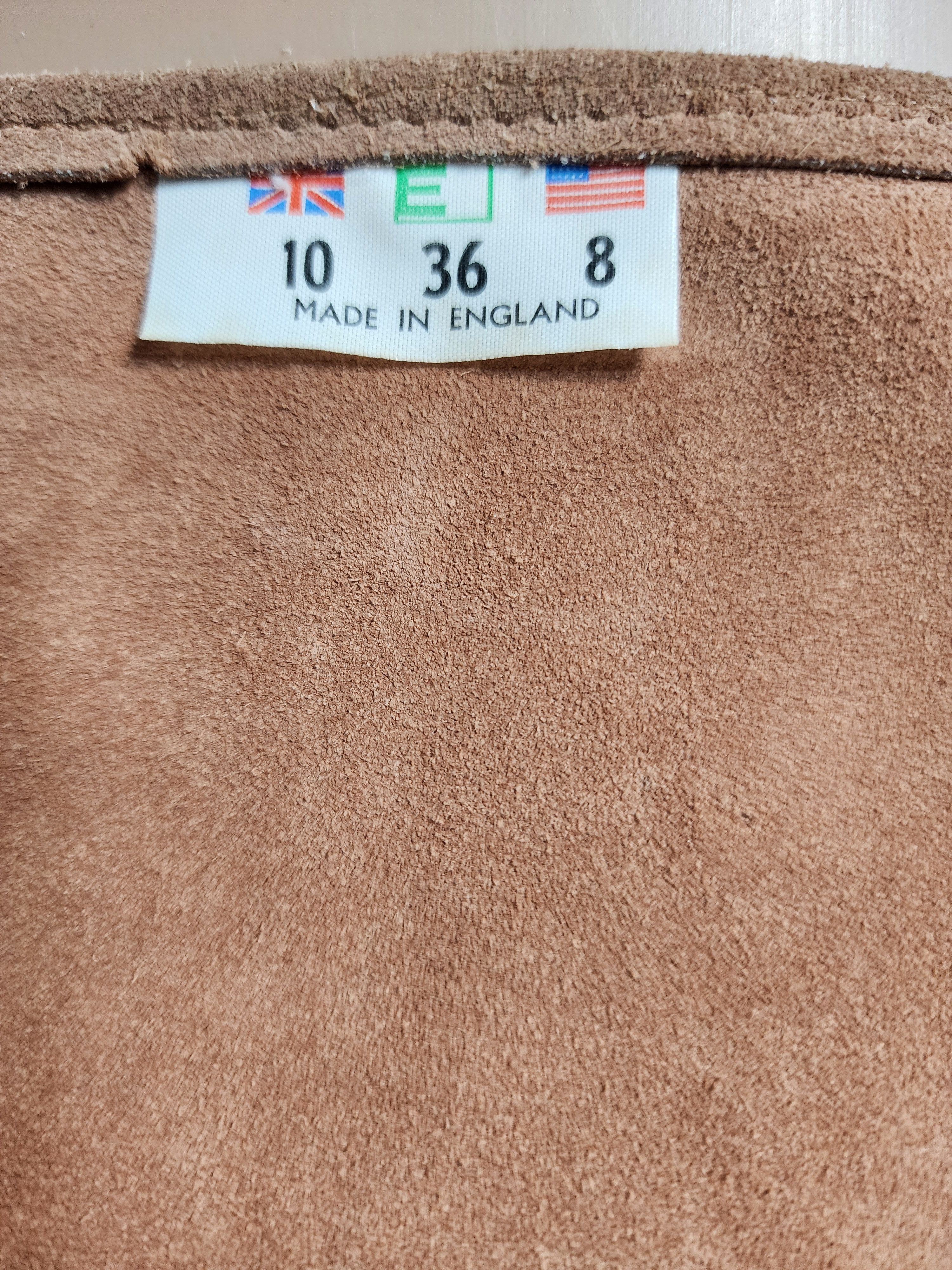 Genuine Leather Brown Suede Leather Skirt: 25" Waist Size 25" / US 0 / IT 36 - 9 Thumbnail