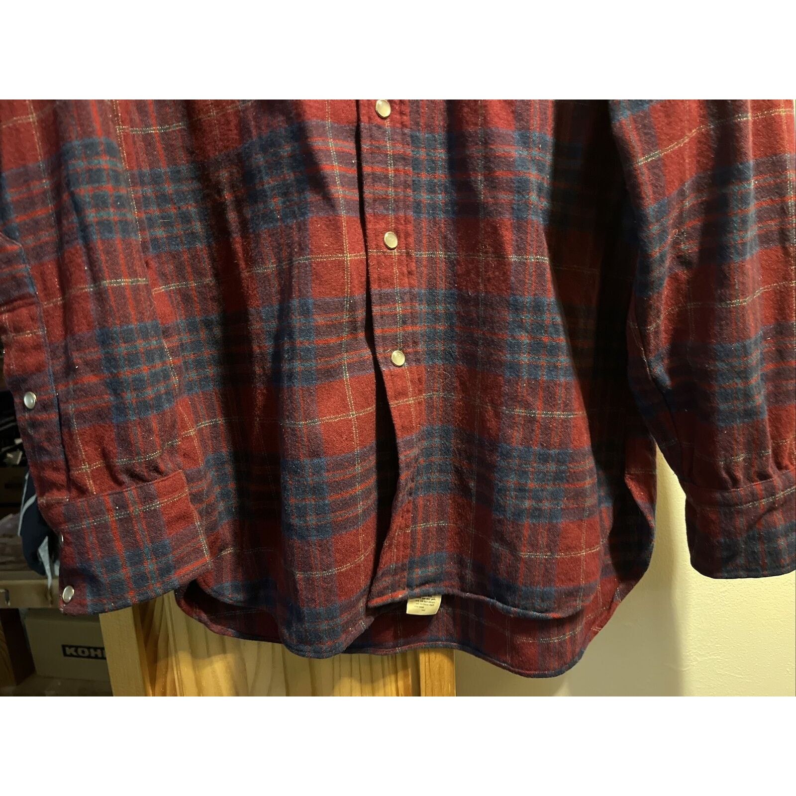 Pendleton Pendleton High Grade Men’s M Red Plaid Pearl Snap Wool Shirt Size US M / EU 48-50 / 2 - 7 Thumbnail