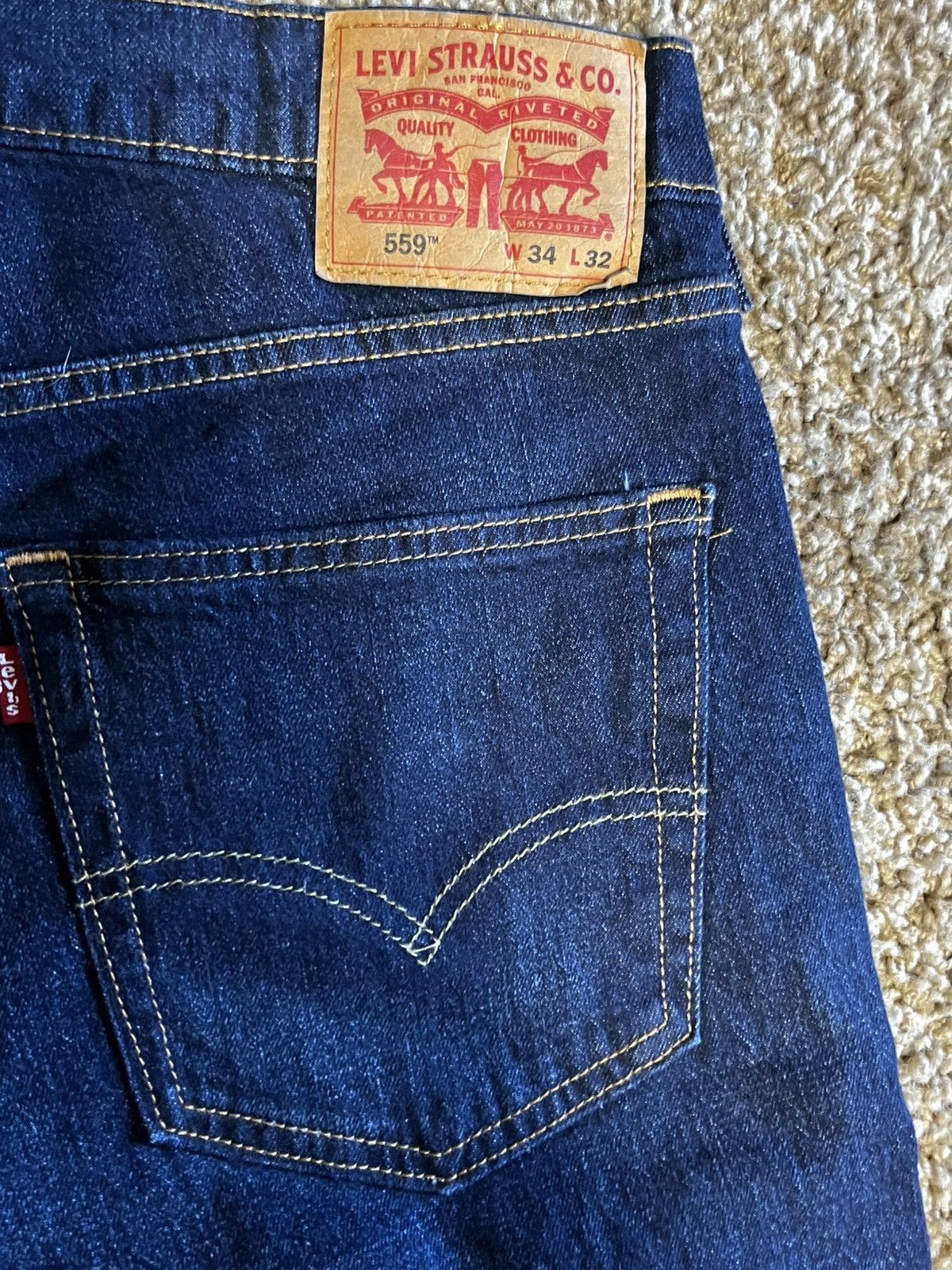 Levi's Levi dark blue jeans Size US 34 / EU 50 - 2 Thumbnail