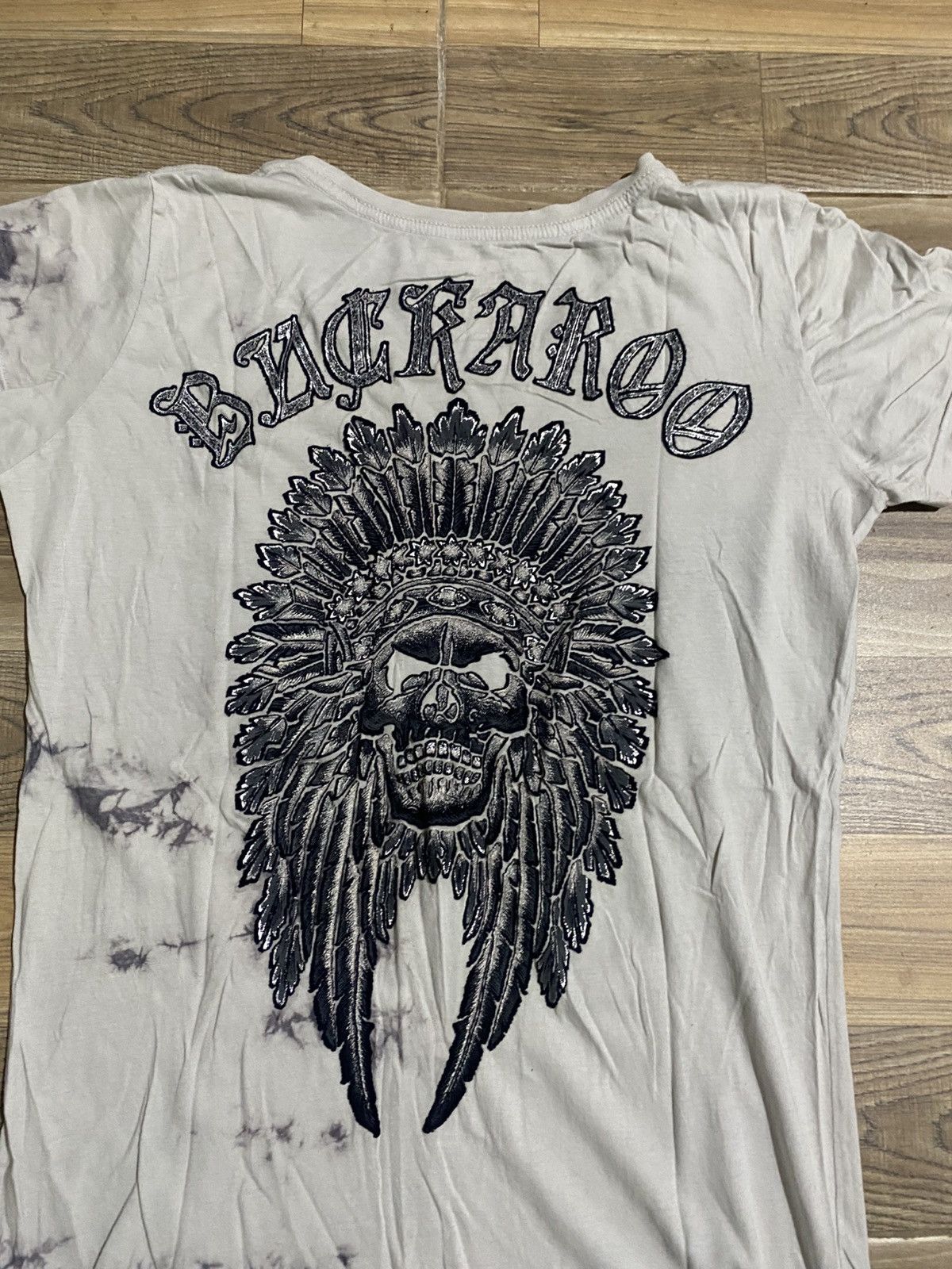Japanese Brand × Vintage IF SIX WAS NINE STYLE SKULL BY BUCKAROO SHORT SLEEVE TEE Size S / US 4 / IT 40 - 2 Thumbnail
