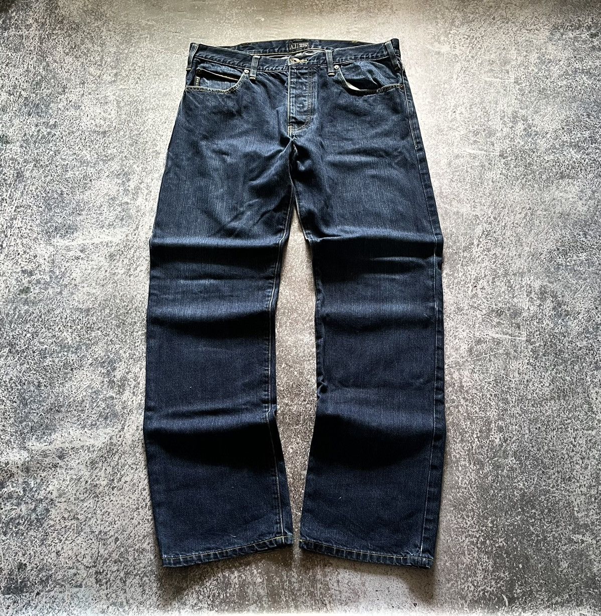 Giorgio Armani Armani small metal logo Baggy Y2K streetwear denim jeans Size US 36 / EU 52 - 5 Thumbnail