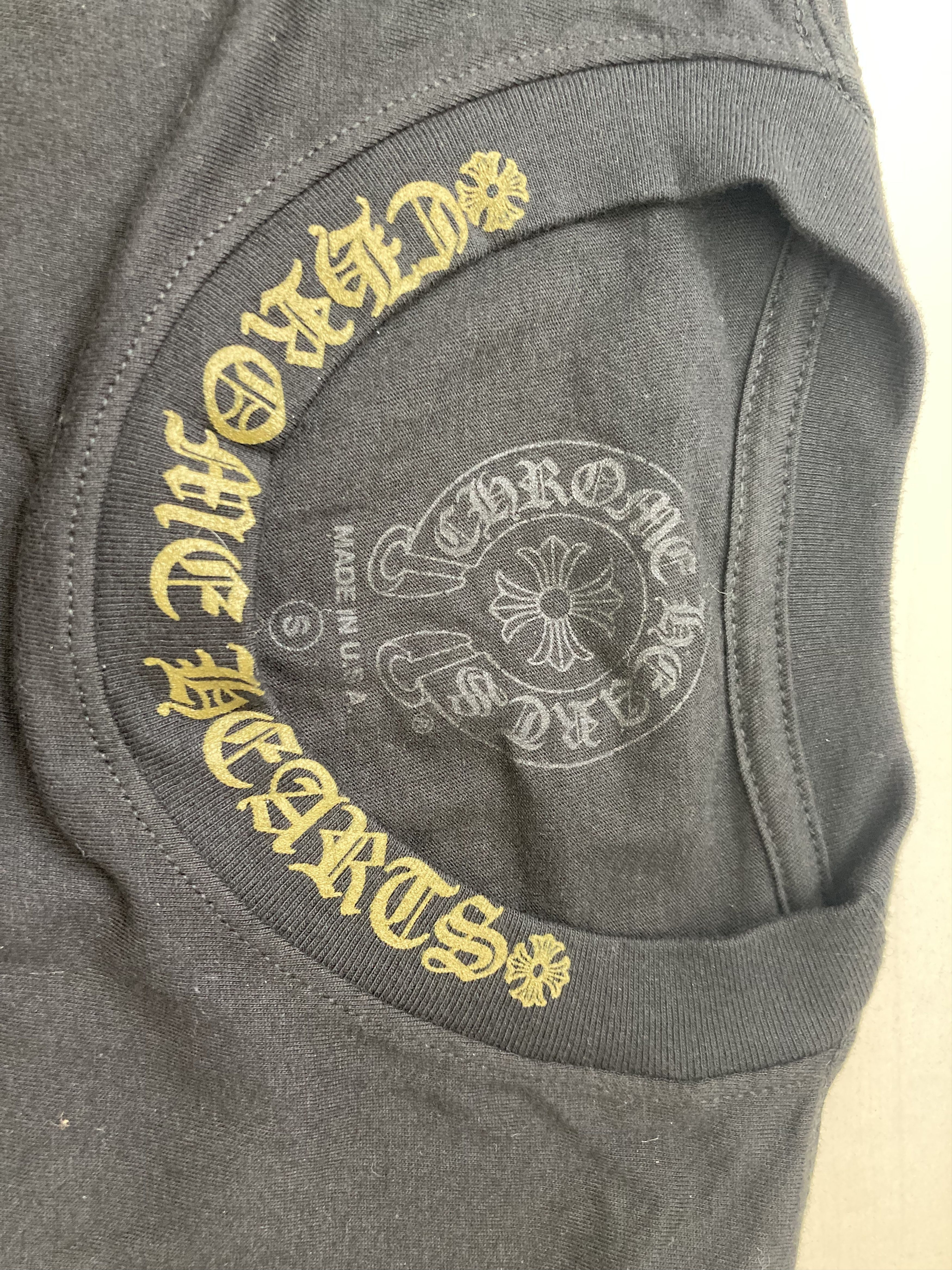 Chrome Hearts Chrome Hearts Gold Script Neck Pocket Long Sleeve T-Shirt Size US S / EU 44-46 / 1 - 6 Thumbnail