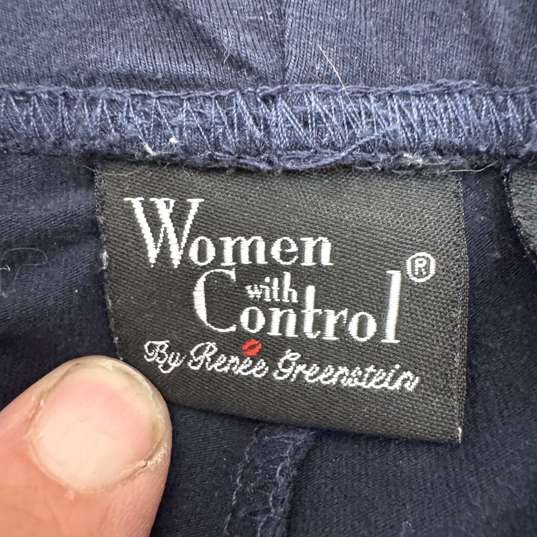 Vintage Women with Control Pants 1XT Plus Tall Minimalist Blue Elastic Comfort Workwear Pants Size 40" / US 18 - 5 Thumbnail