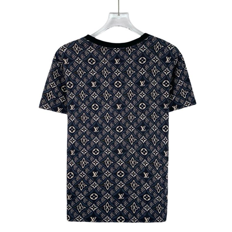 Louis Vuitton Louis Vuitton Blue logo print cotton crewneck T-shirt Size XS / US 0-2 / IT 36-38 - 2 Thumbnail