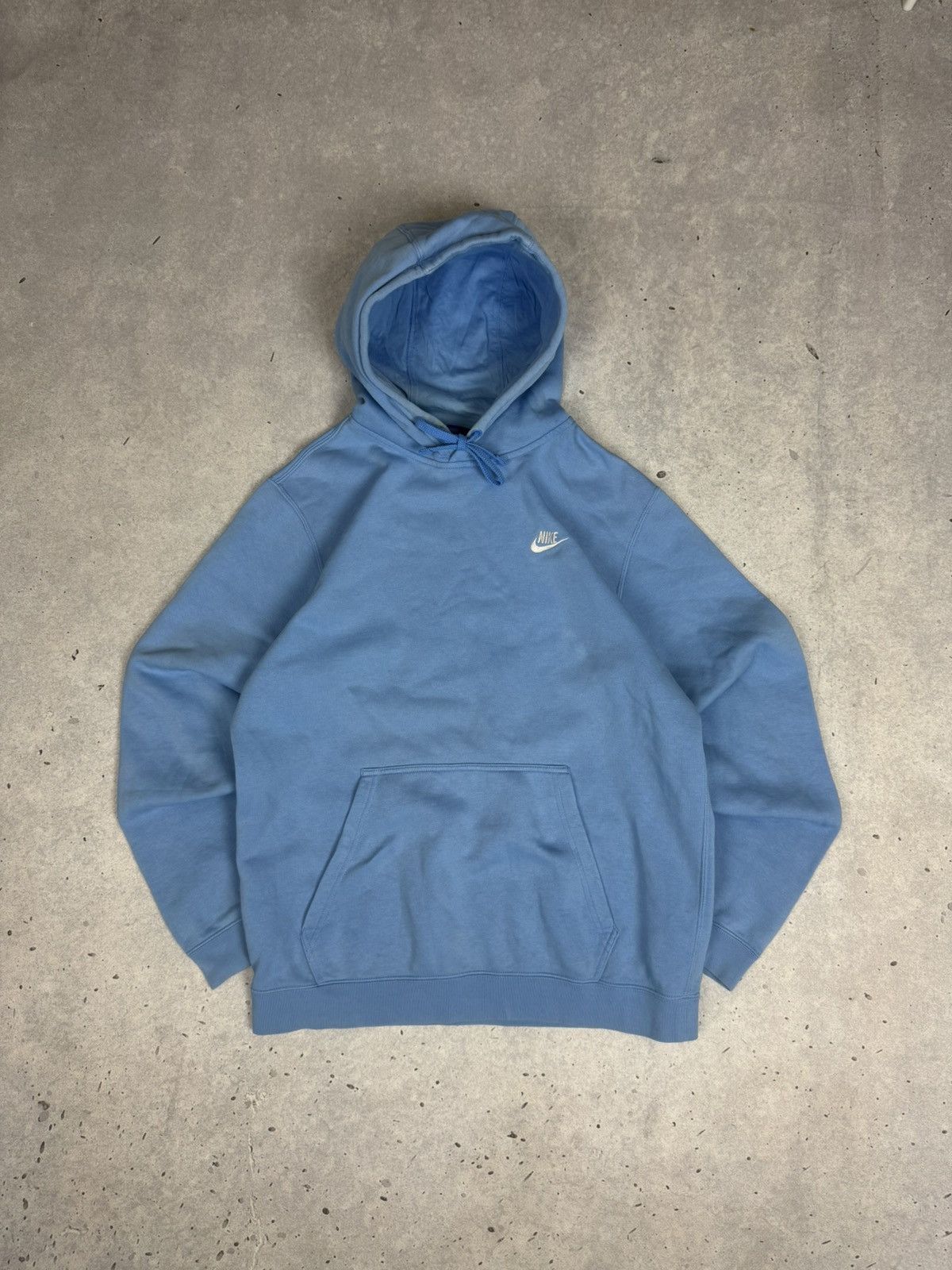 Nike Vintage Nike Small Swoosh Baby Blue Hoodie Y2K Size US M / EU 48-50 / 2 - 1 Thumbnail