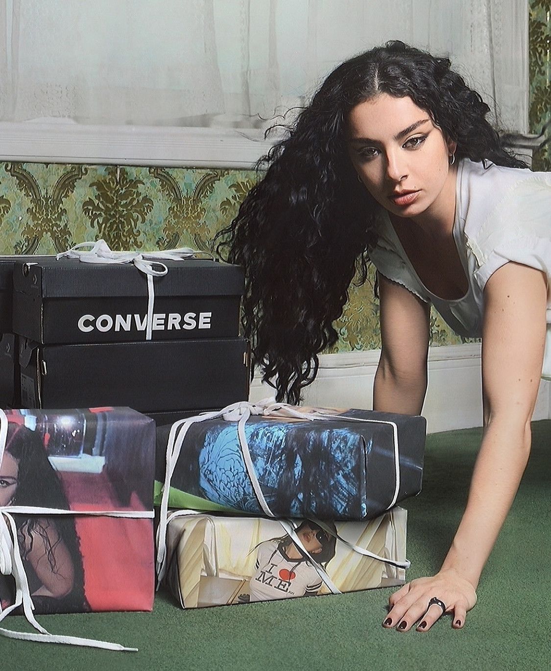 Charli xcx X Converse White Chuck Taylor High Top From Shoot