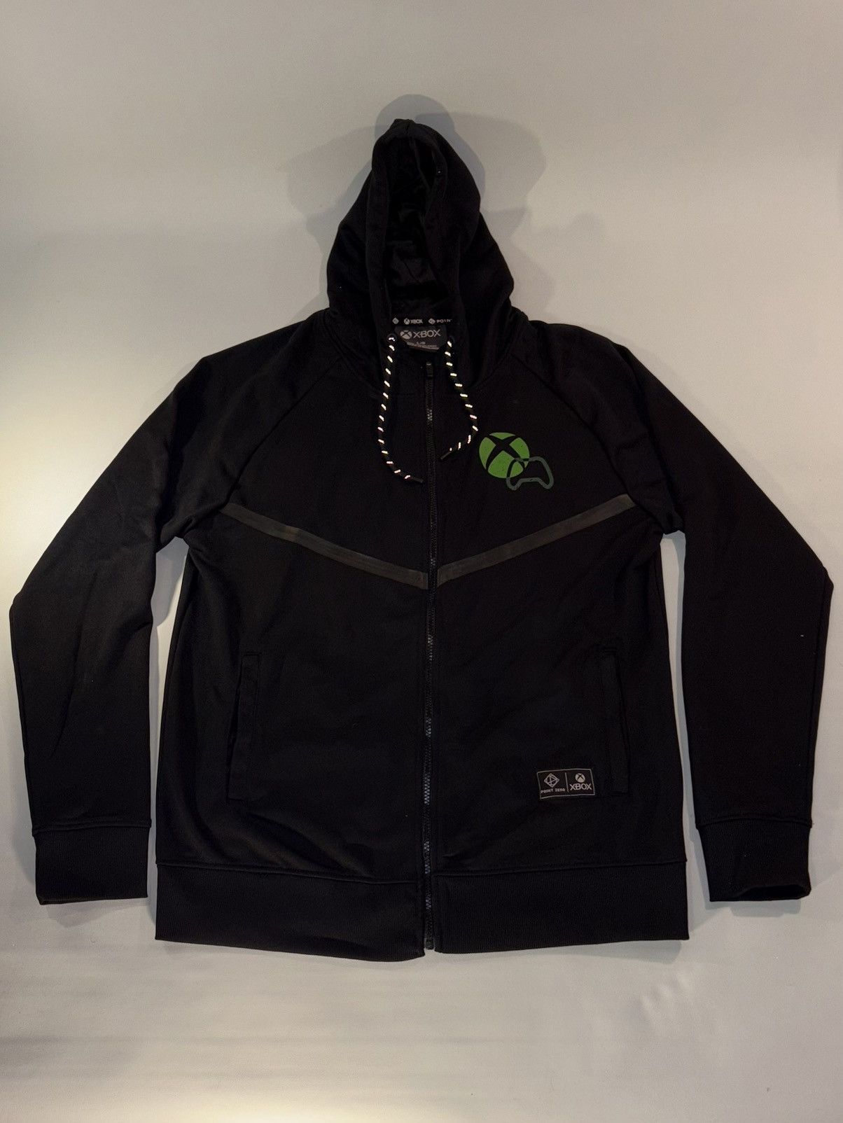 Point Zero Xbox x Point Zero Gaming Light Weight Black Zip Up Hoodie Size US L / EU 52-54 / 3 - 2 Thumbnail