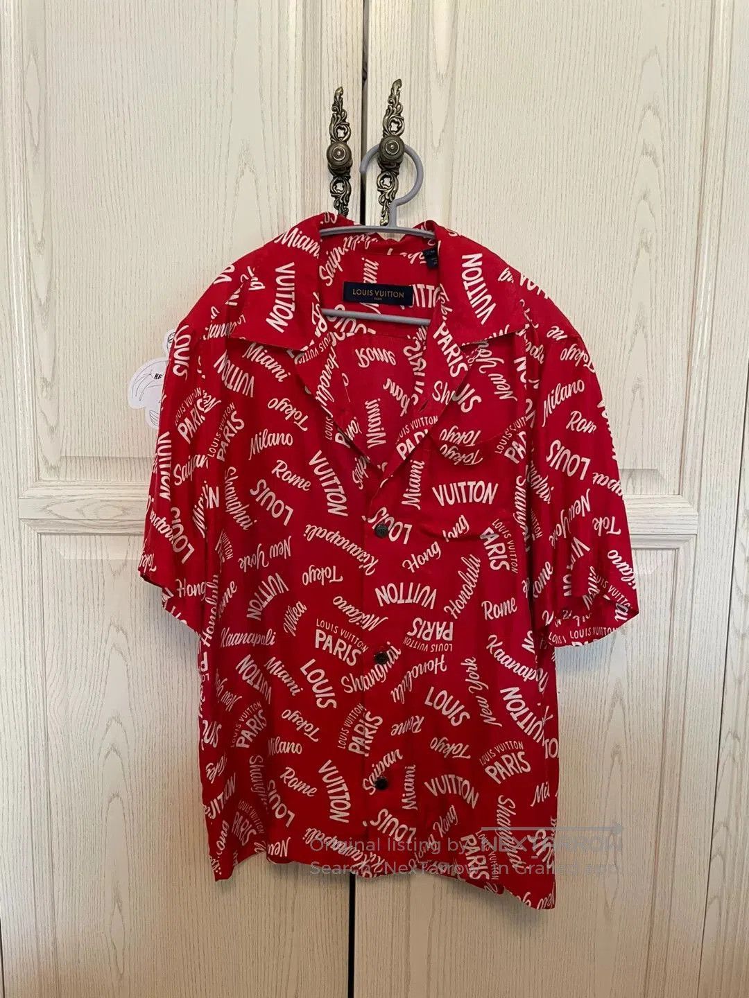 Louis Vuitton Louis Vuitton Red Hawaiian Short Sleeve Shirt. Size US M / EU 48-50 / 2 - 1 Thumbnail