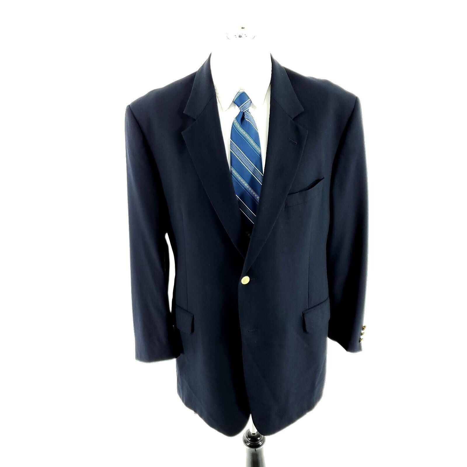 Coppley DAMAGED Coppley Wool 2 Gold Button Blazer 42L Blue Tagged 46 Size 42L - 3 Thumbnail