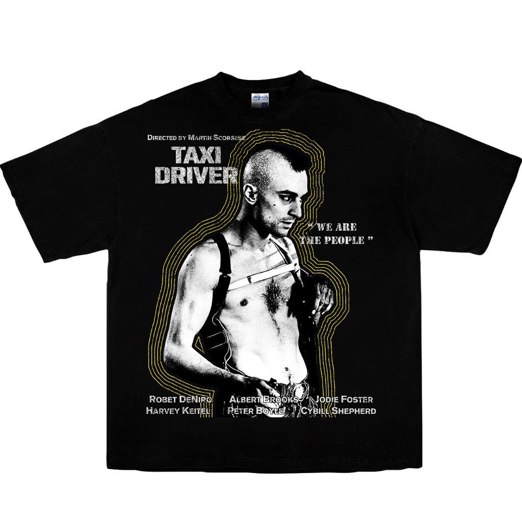 image of Taxi Driver 1976 Movie Tee Robert De Niro in Black, Men's (Size XL)