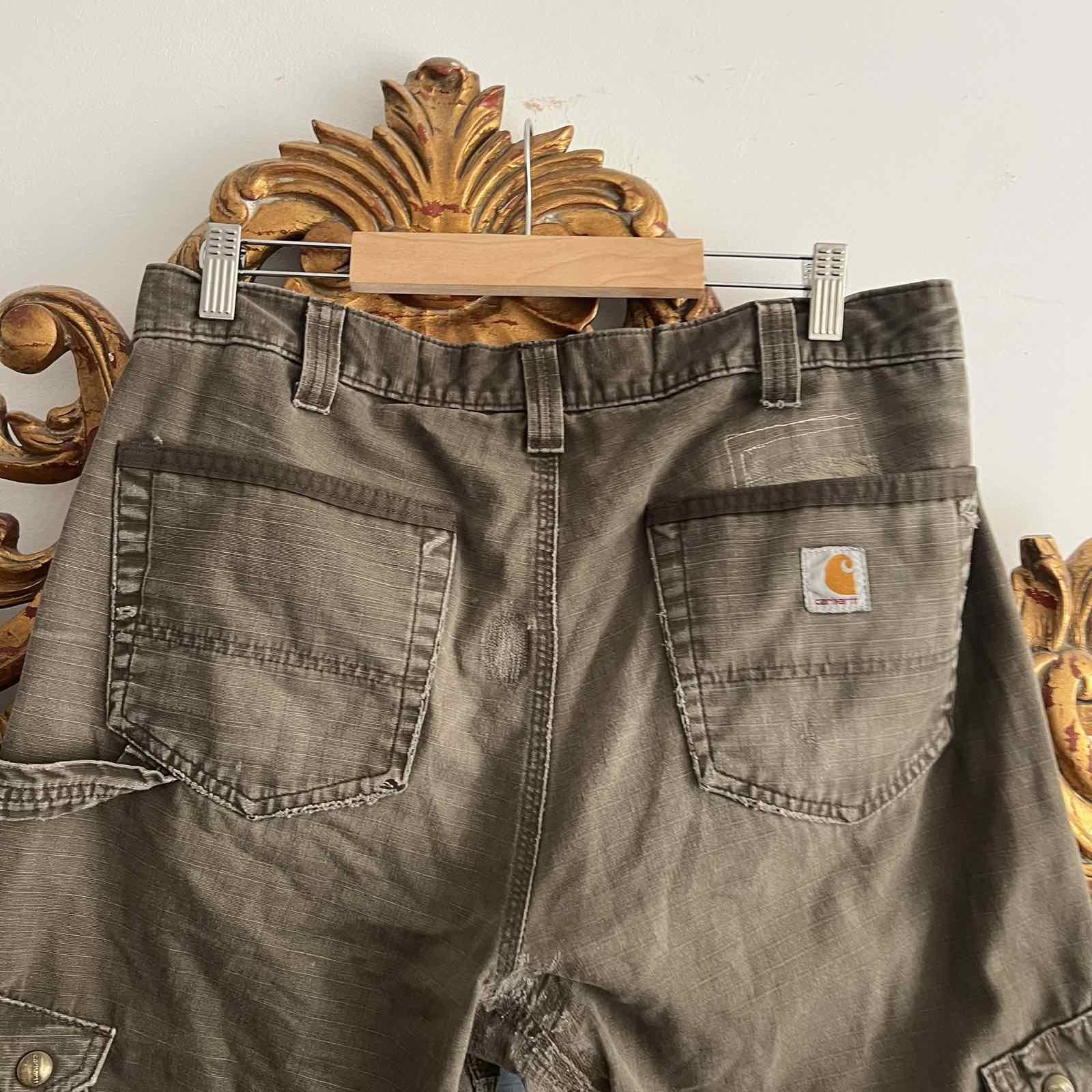Carhartt Carhartt double knee cargo thrashed faded 90s y2k Sz 34X32 Size US 34 / EU 50 - 4 Thumbnail