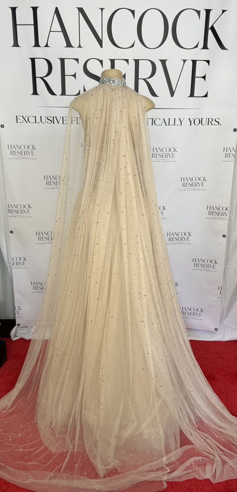 Other Tarik Ediz “Edmon” Crystal Cape Gown –size 14 Size XL / US 12-14 / IT 48-50 - 7 Thumbnail