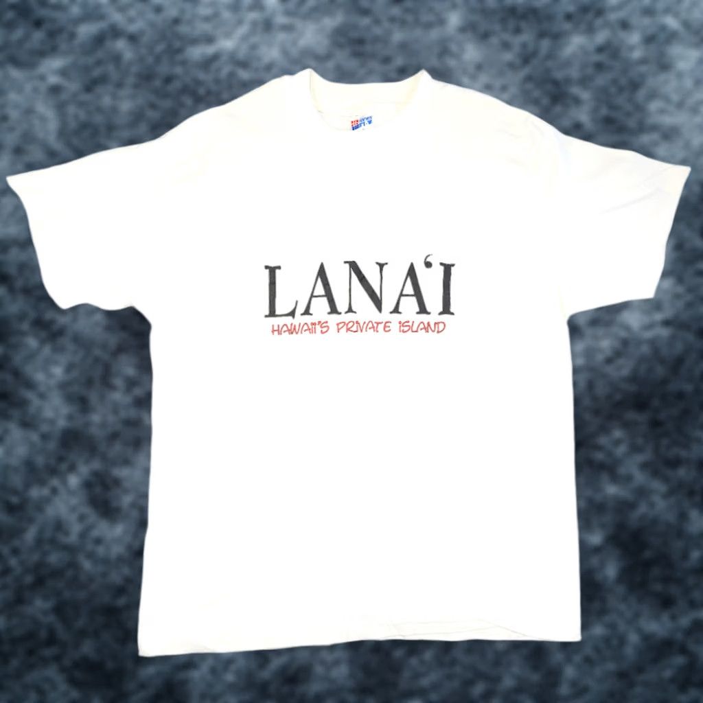 Hanes VINTAGE Lanai Hawaii T Shirt Mens XL White 90s Travel Made In USA Hanes Shirt Mens XL White 90s Travel Hawaii Lanai Size US XL / EU 56 / 4 - 1 Thumbnail