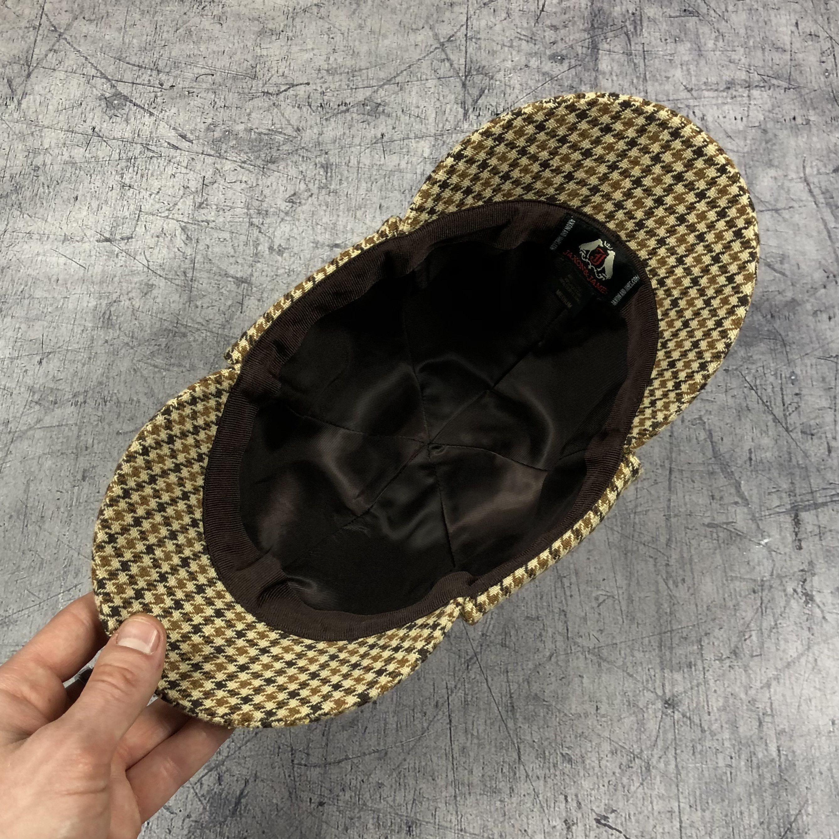 Hunter Deerstalker Tweed Wool Hat Sherlock Holmes Size ONE SIZE - 7 Thumbnail