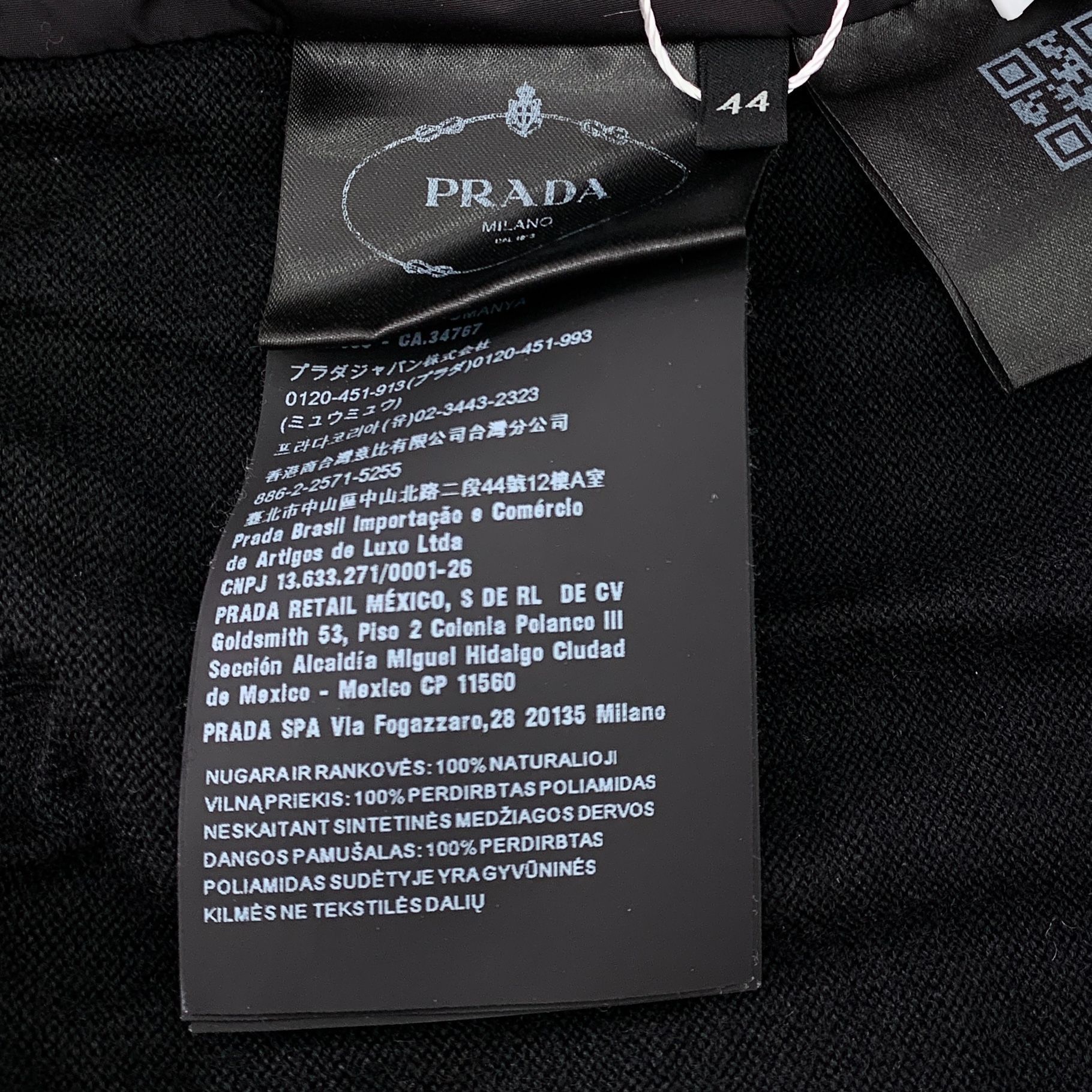 Prada Prada Black Full-Zip Bomber Jacket With Logo Patch For Men S Size L / US 10 / IT 46 - 8 Thumbnail