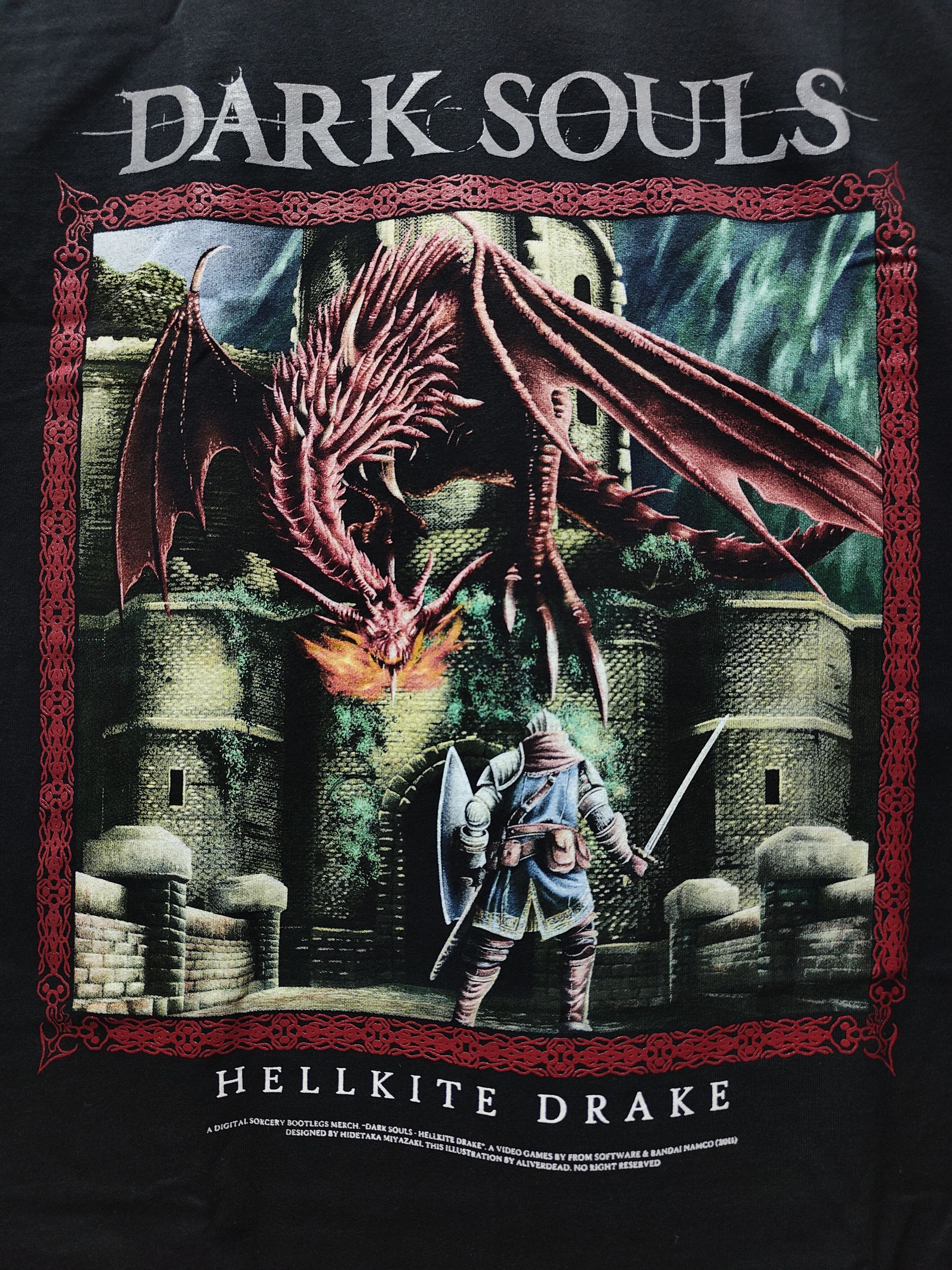 Playstation Dark Souls "Hellkite Drake" T-shirt Size US XL / EU 56 / 4 - 2 Thumbnail