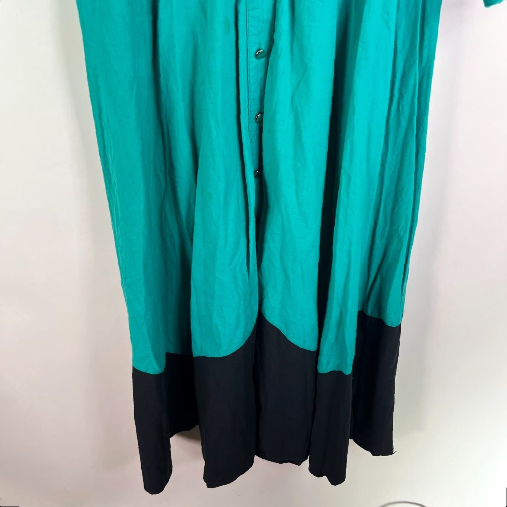 DANCER VINTAGE Country Lane Western Maxi Dress Womens Size 9 Long Sleeve Blue Party Wedding Cotton 90s Western Women Size M / US 6-8 / IT 42-44 - 4 Thumbnail