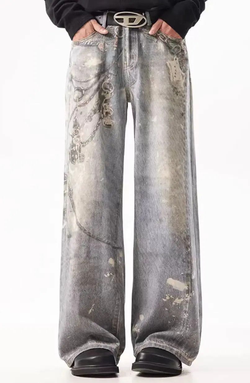 Designer × Japanese Brand Vintage Hip Hop Punk Loose Casual Pants Size US 33 - 1 Thumbnail