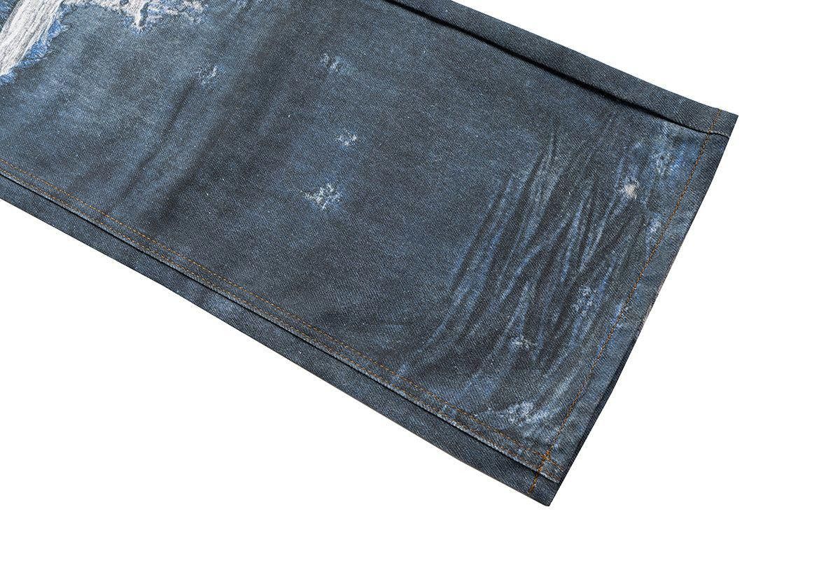 Japanese Brand Distressed Dirty Blue Ripped Jeans Size US 32 / EU 48 - 9 Thumbnail