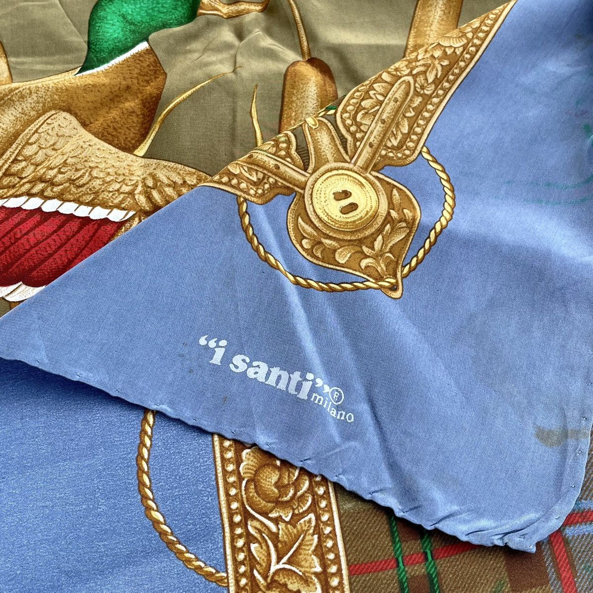 Designer × La Milano " i santi" Milano Silk Scarf Size ONE SIZE - 8 Thumbnail