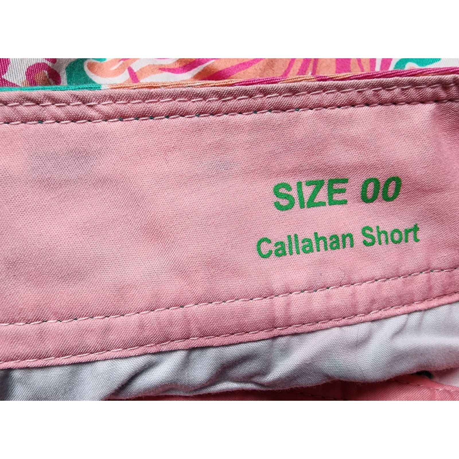 Lilly Pulitzer VINTAGE Lilly Pulitzer Shaggin Callahan Shorts Monogram Lagoon Green 00? Size 24" / US 00 / IT 34 - 8 Thumbnail