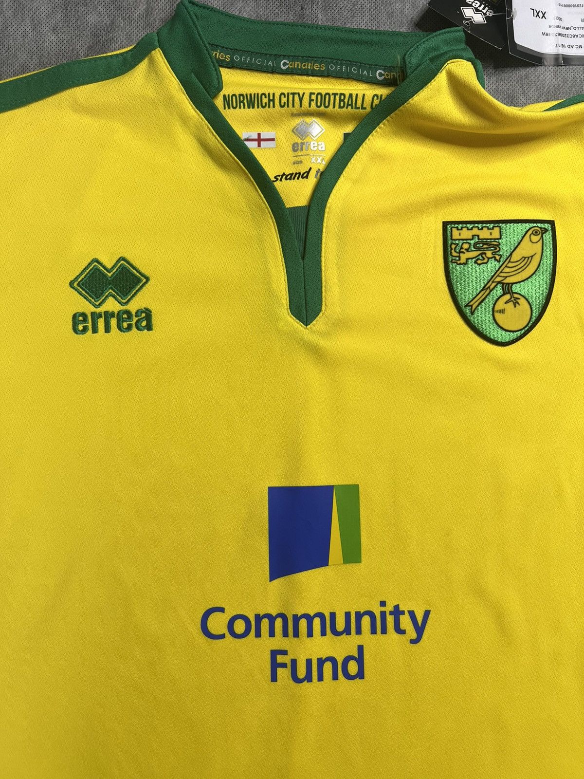 Errea Norwich City Football Shirt Errea XXL Home Kit Jersey 2016 Size US XXL / EU 58 / 5 - 12 Thumbnail
