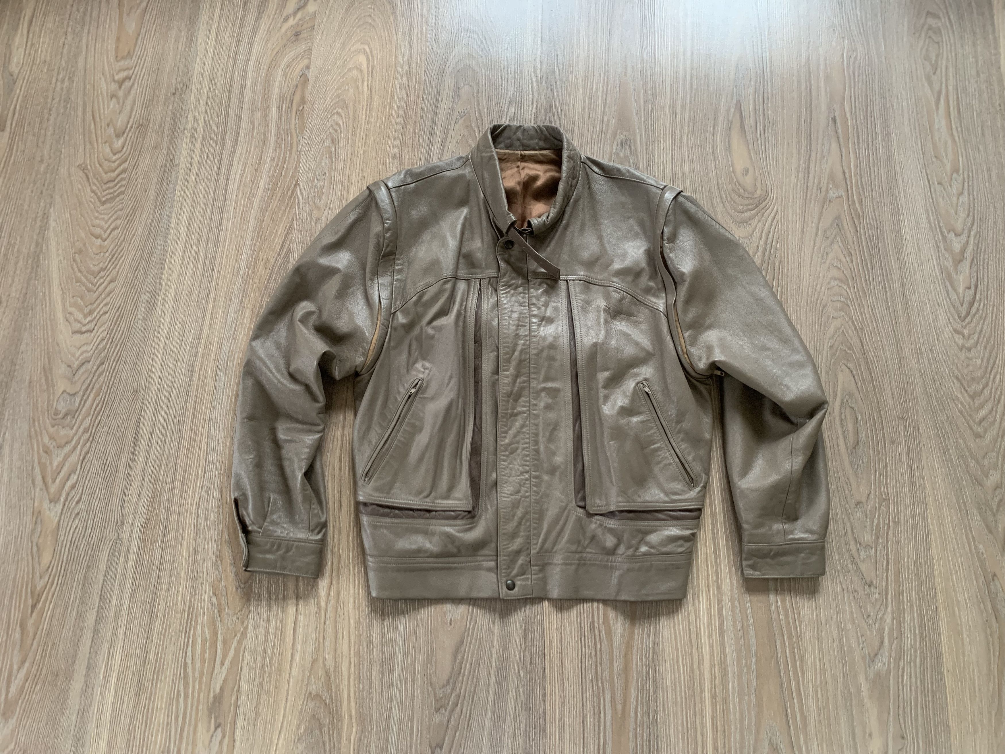 Vera Pelle Vera Pelle Vintage Italian Leather Transformer Bomber Jacket Size US L / EU 52-54 / 3 - 15 Thumbnail