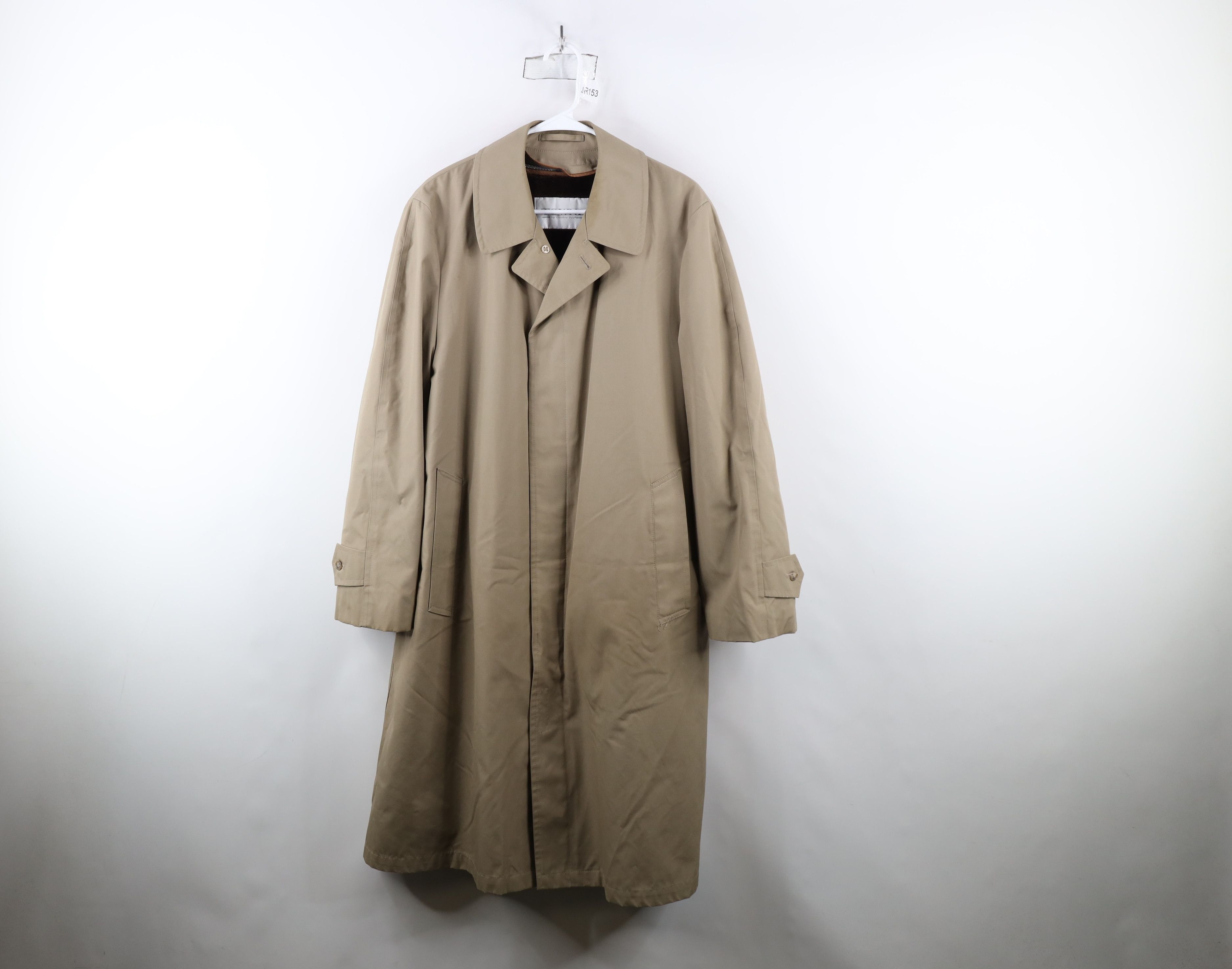 Vintage Vintage 90s Streetwear Lined Trench Coat Rain Jacket Beige Size US L / EU 52-54 / 3 - 1 Thumbnail