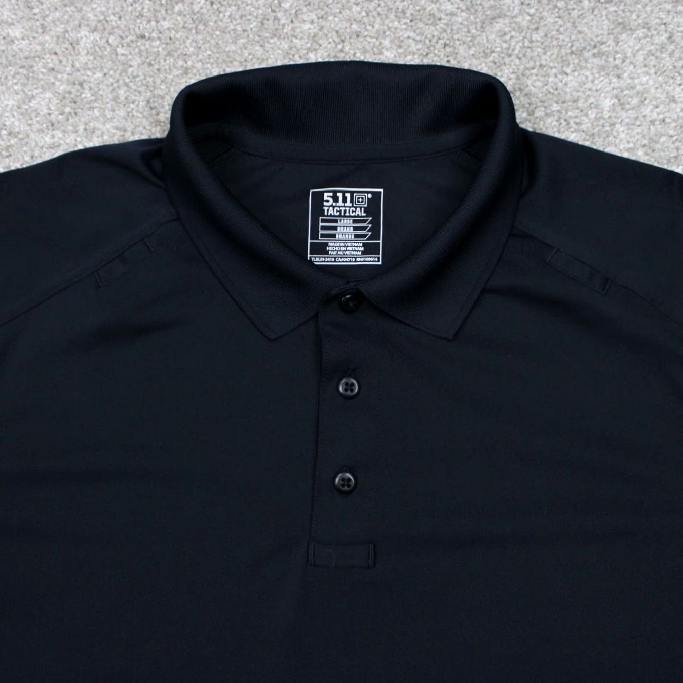Vintage 5.11 Tactical Helios Polo Shirt Mens Large Black Short Sleeve Polyester Pullover Polo Size US L / EU 52-54 / 3 - 5 Thumbnail