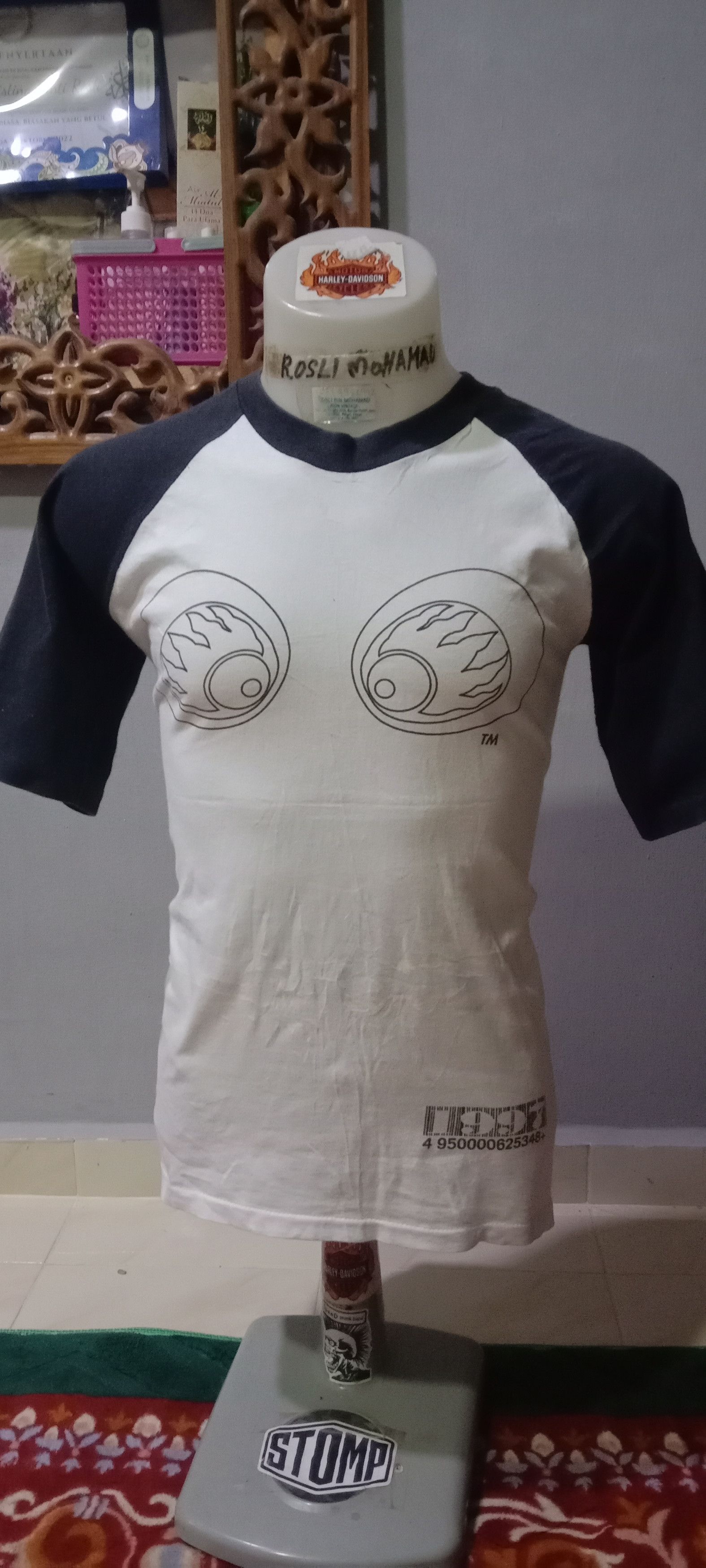 image of Band Tees Vintage The Big Band 1997 Raglan in White, Men's (Size Medium)