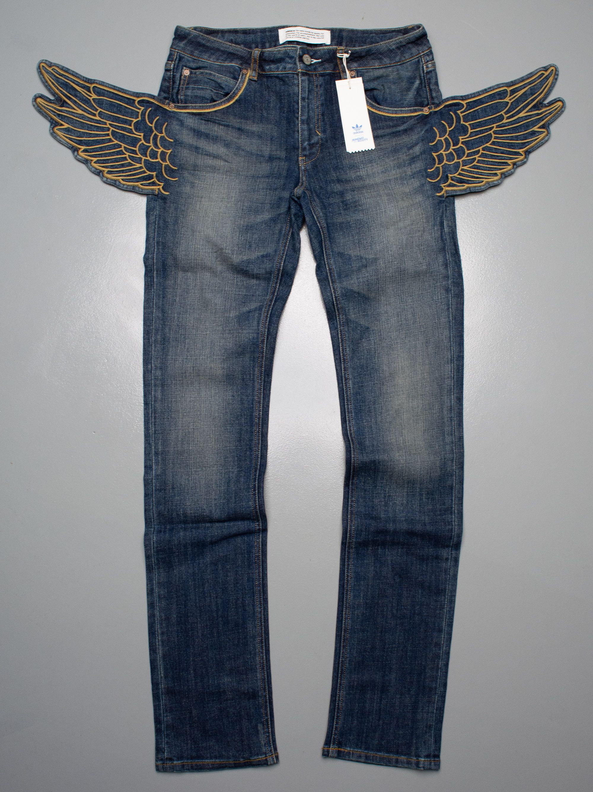 Adidas × Jeremy Scott adidas X Jeremy Scott A/W 2011 Wings Cupie JS winged jeans Size 29" - 1 Thumbnail