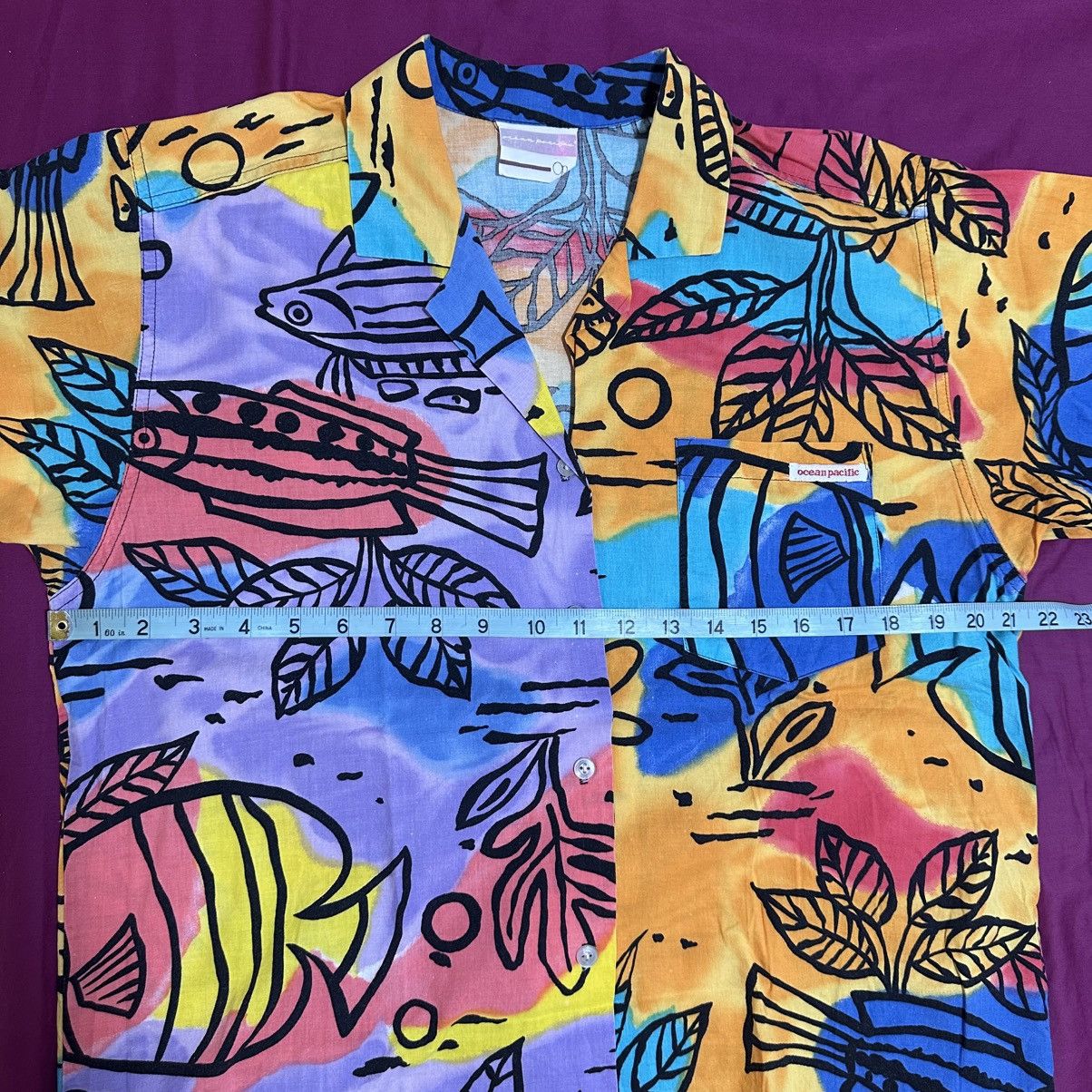 Ocean Pacific × Vintage Vintage Ocean Pacific Hawaiian Shirt 1980s Aloha OP Large Size US L / EU 52-54 / 3 - 6 Thumbnail