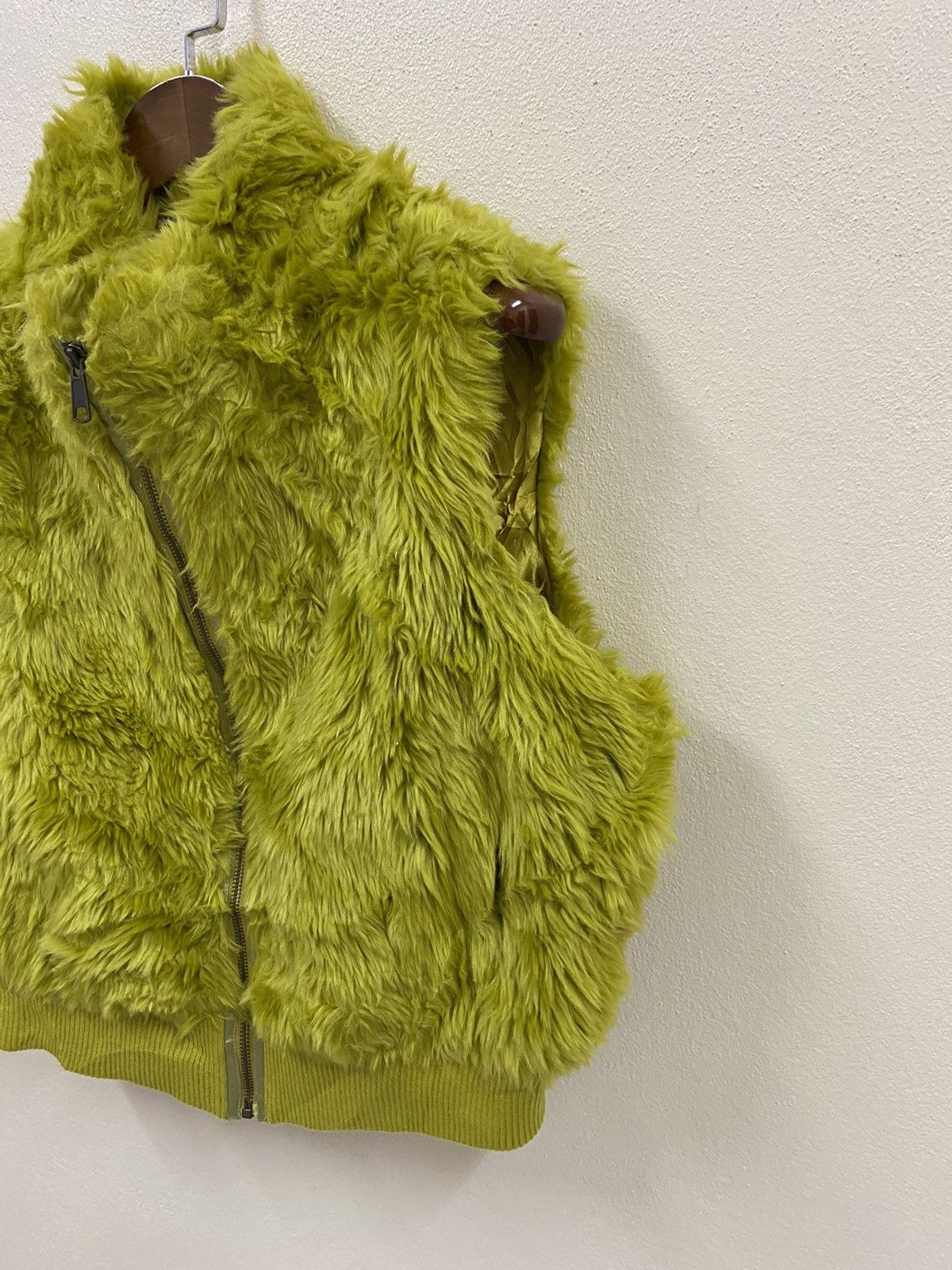 Japanese Brand × Vintage Vtg Diterrane Fur Vest Acrylic Mohair Size XL / US 12-14 / IT 48-50 - 3 Thumbnail