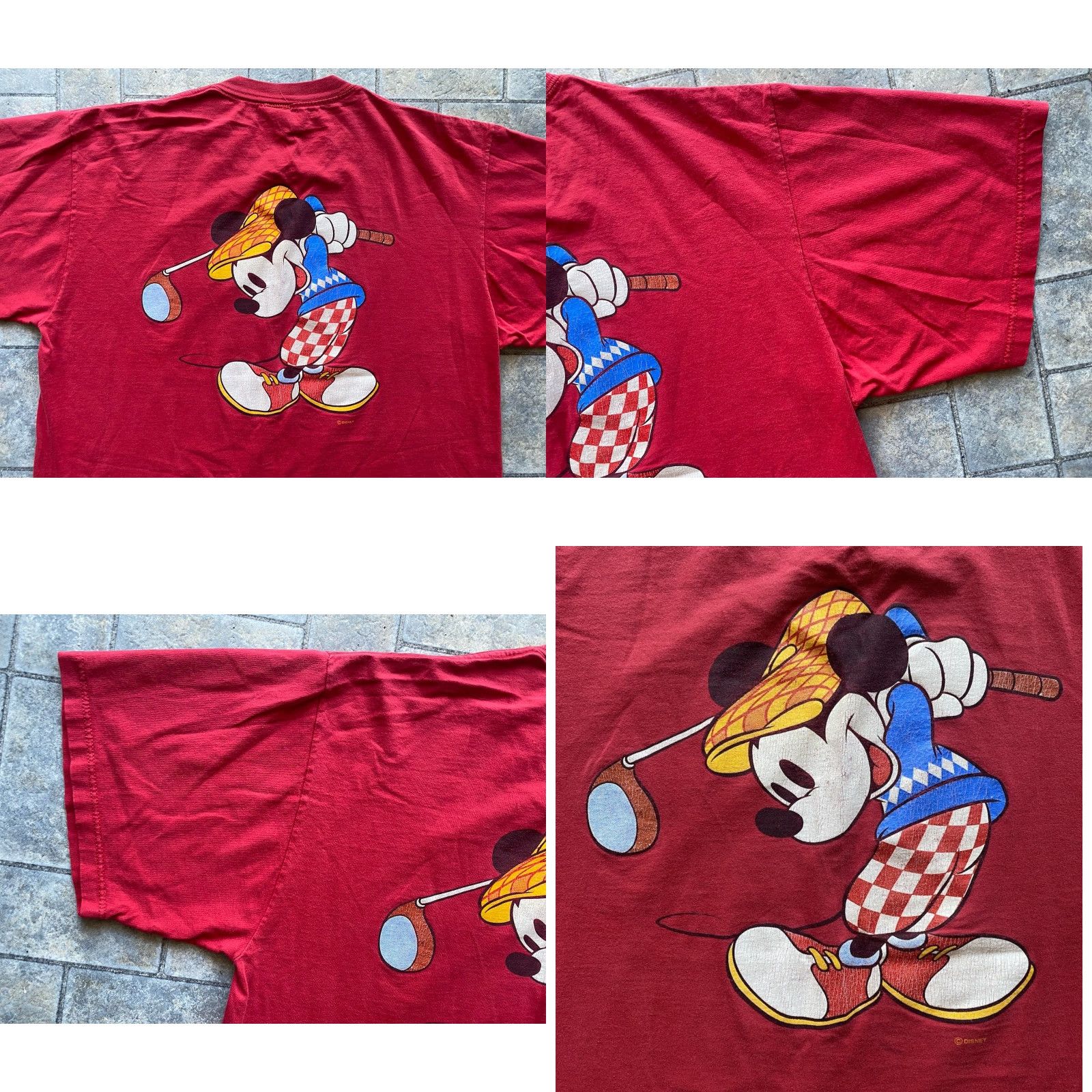 Velva Sheen VINTAGE Velva Sheen Disney T-Shirt Red Mens XL Short Sleeve Mickey Mouse 80s Cartoon Golfing Size US XL / EU 56 / 4 - 9 Thumbnail