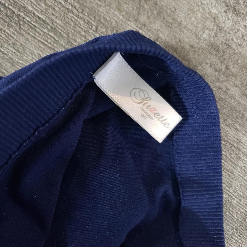 Designer Navy Suzette Collection Longline Sport Bra Size ONE SIZE - 3 Thumbnail