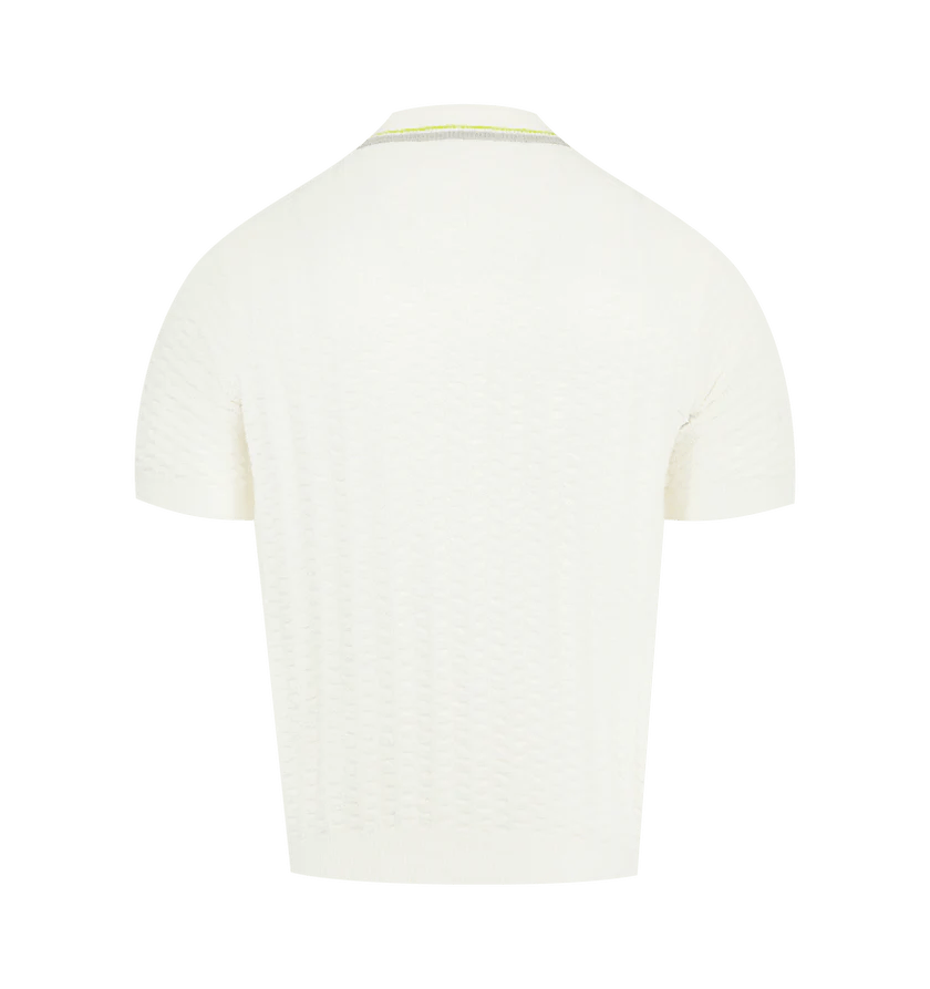 Casablanca o1h1sh10526 Tennis Boucle Polo Shirt in White Size US XL / EU 56 / 4 - 2 Thumbnail