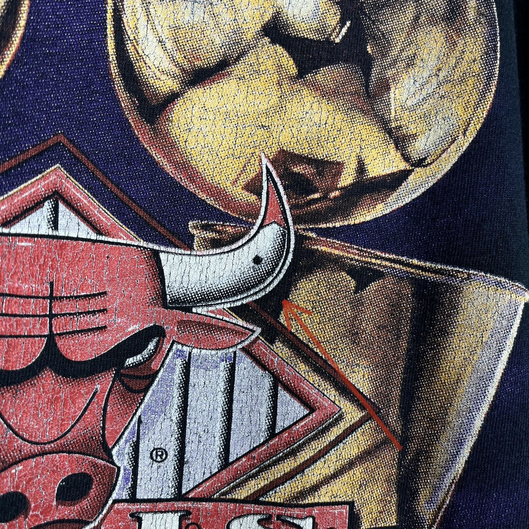 NBA Vintage Chicago Bulls NBA World Champs Rare T Shirt 1992 Size US XL / EU 56 / 4 - 16 Thumbnail