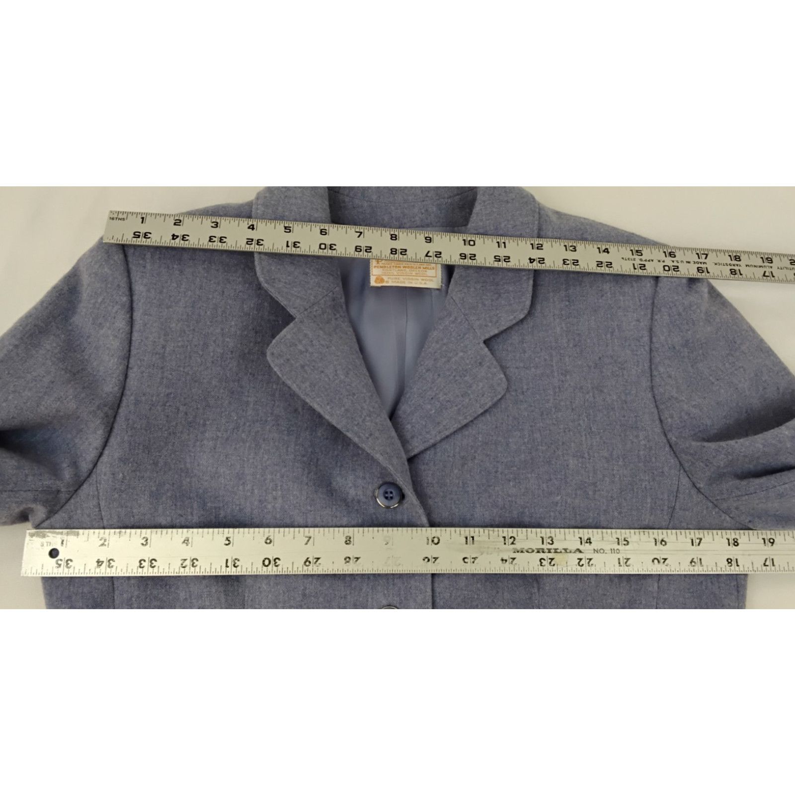 Pendleton Pendleton Cropped Blazer Women's 8 Periwinkle Vintage 80s Size M / US 6-8 / IT 42-44 - 12 Thumbnail